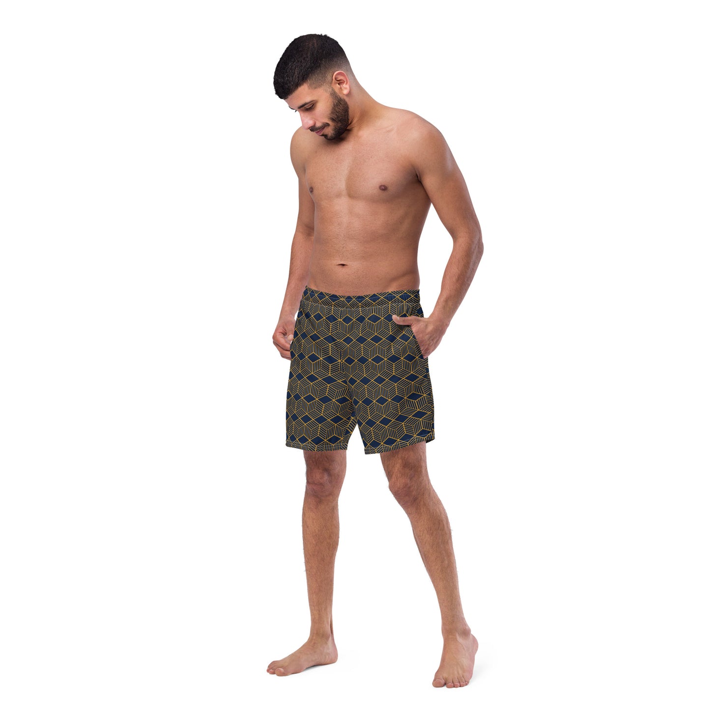 Men's Swim Trunks (Glamourange Mens Swim Trunks By Patterns - 005 Model)