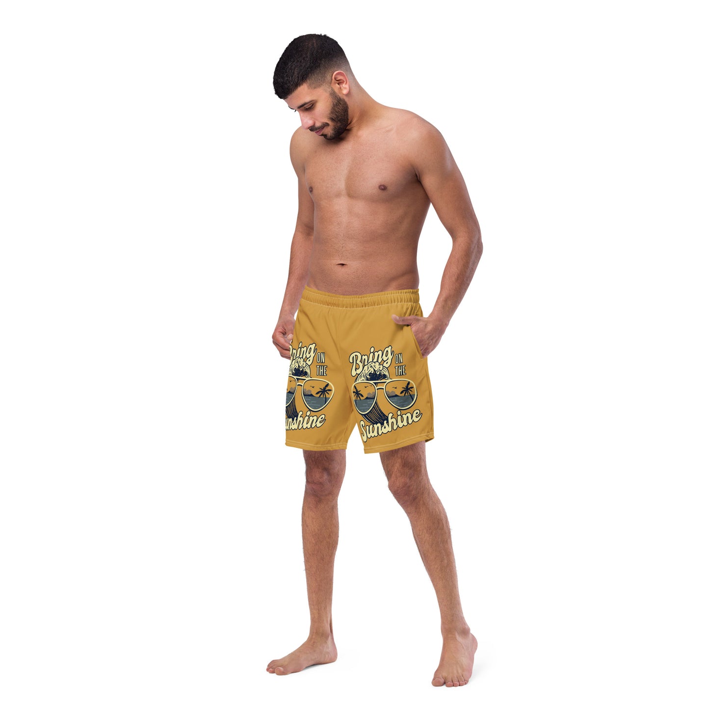 Men's Swim Trunks (Glamourange Mens Swim Trunks By Patterns - 0020 Model)