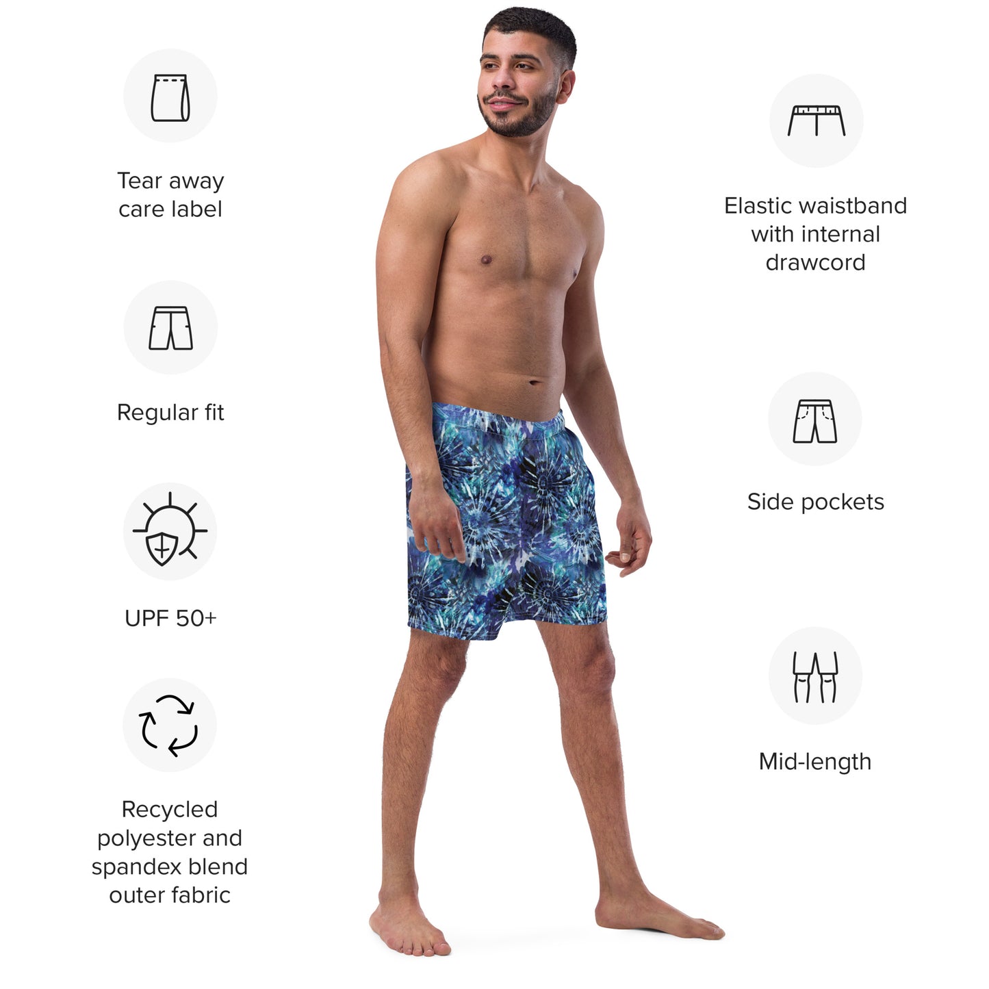 Men's Swim Trunks (Glamourange Mens Swim Trunks By Patterns - 0019 Model)