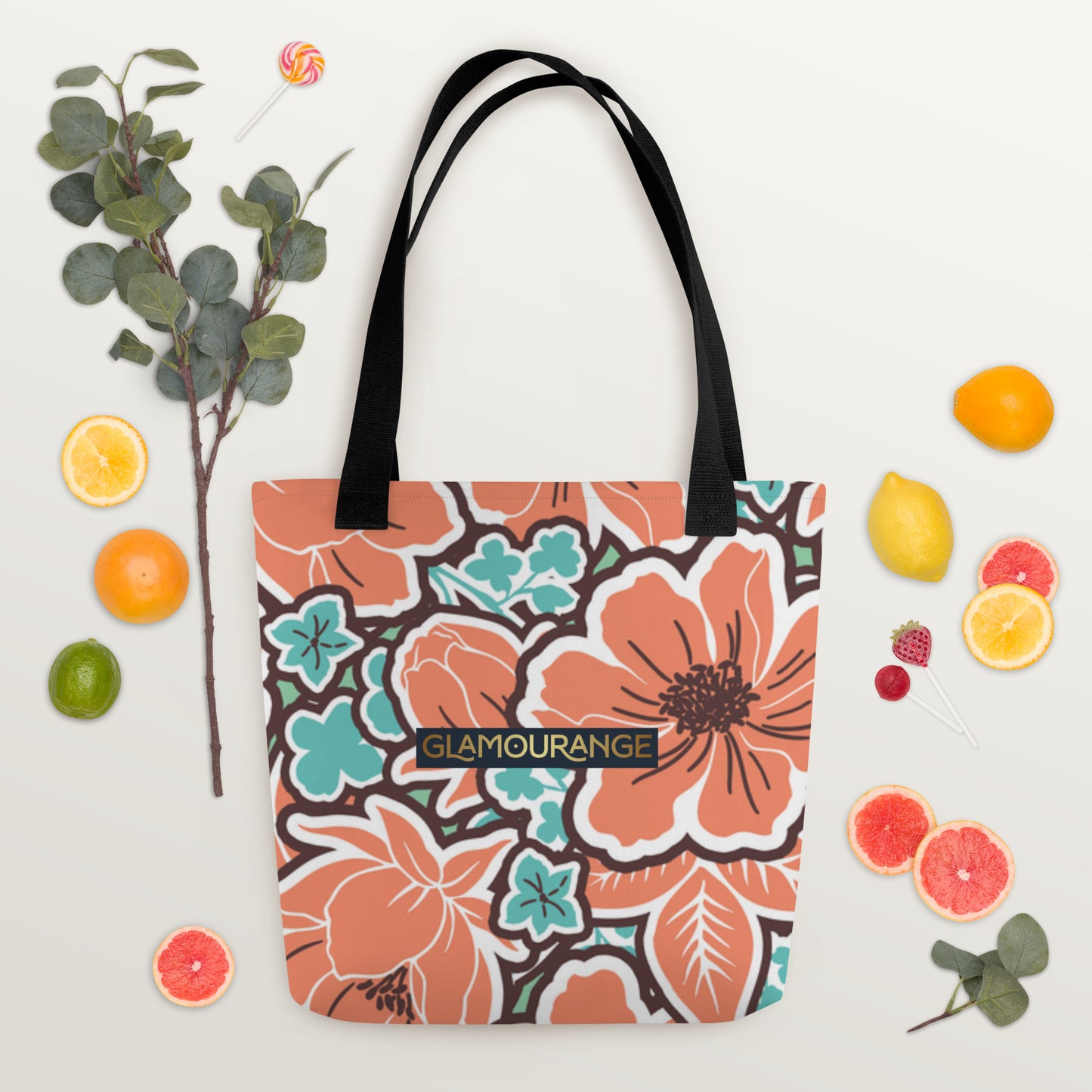 Tote Bag Women Designer (Flower Pattern 007)