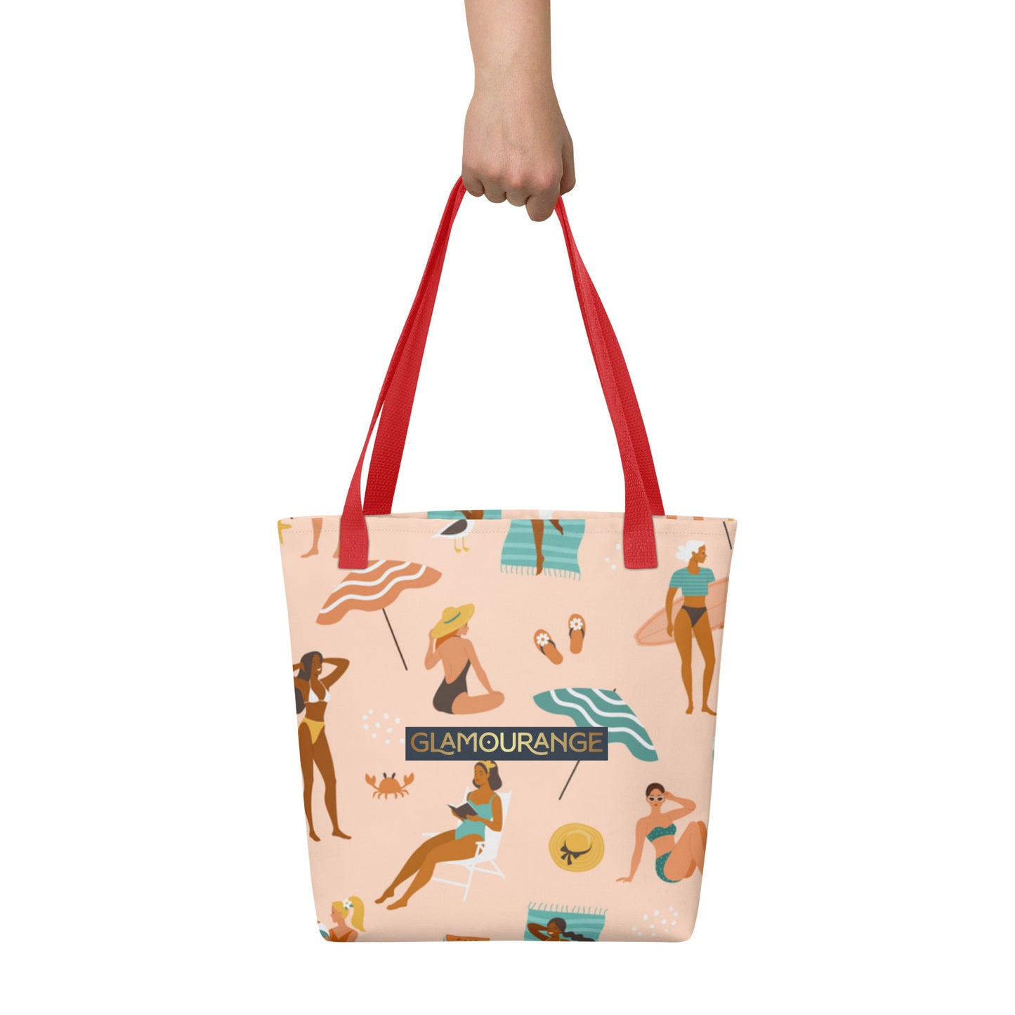 Tote Bag Women Designer (Beach Fun Time Pattern 001)