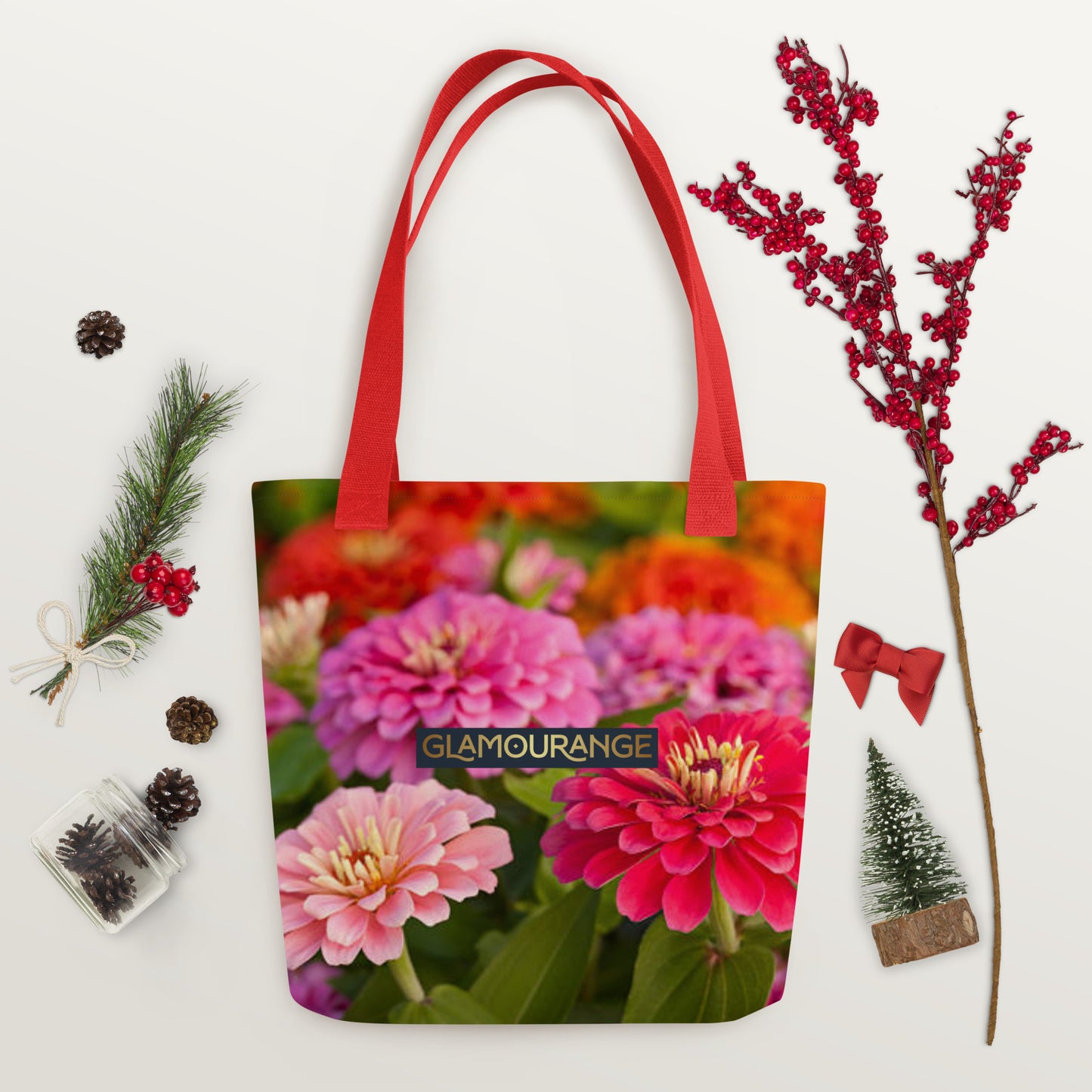 Tote Bag Women Designer (Flower Pattern 0015)