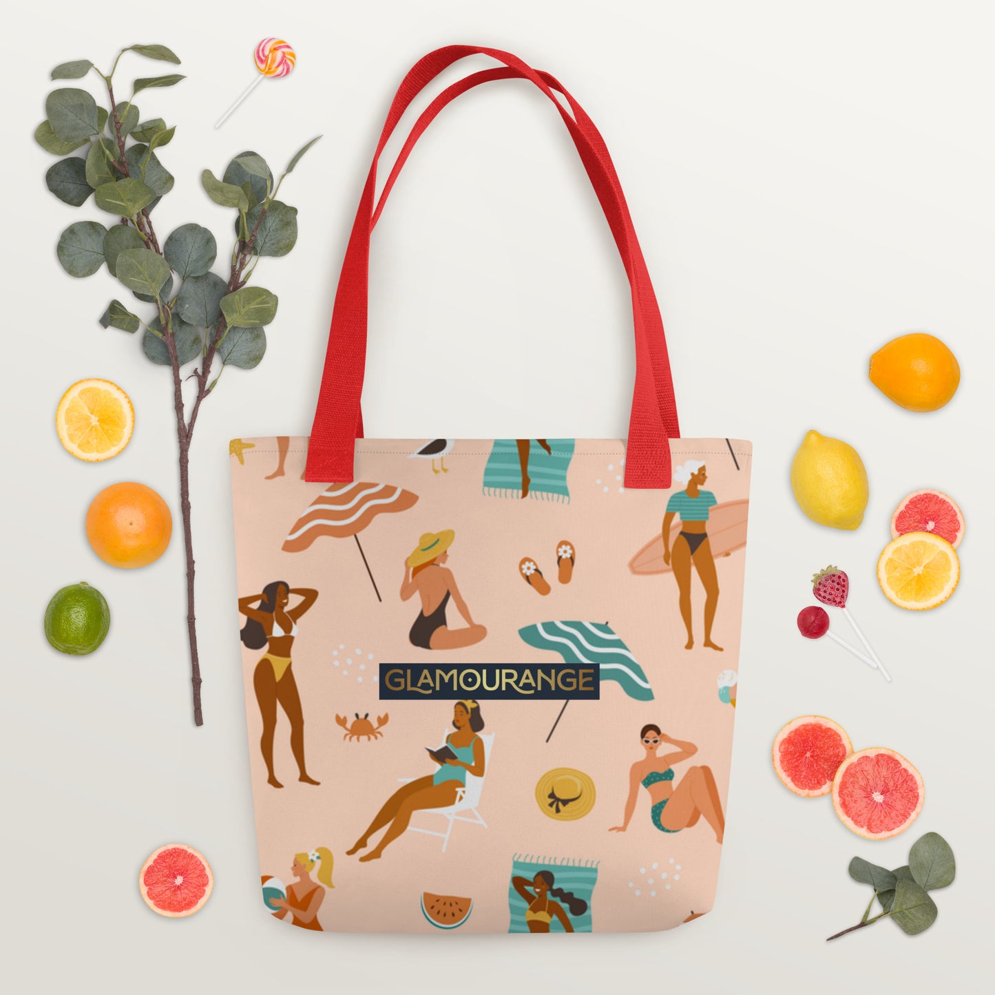 Tote Bag Women Designer (Beach Fun Time Pattern 001)