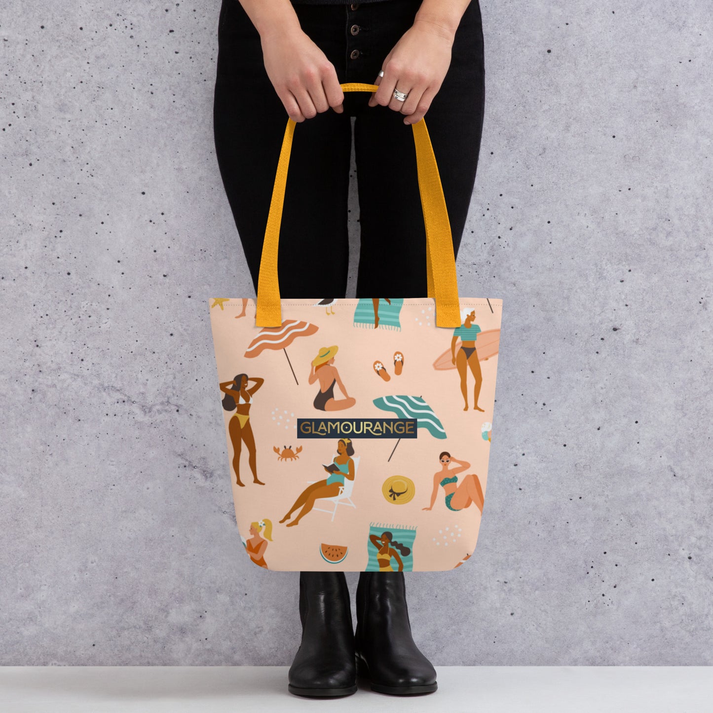 Tote Bag Women Designer (Beach Fun Time Pattern 001)