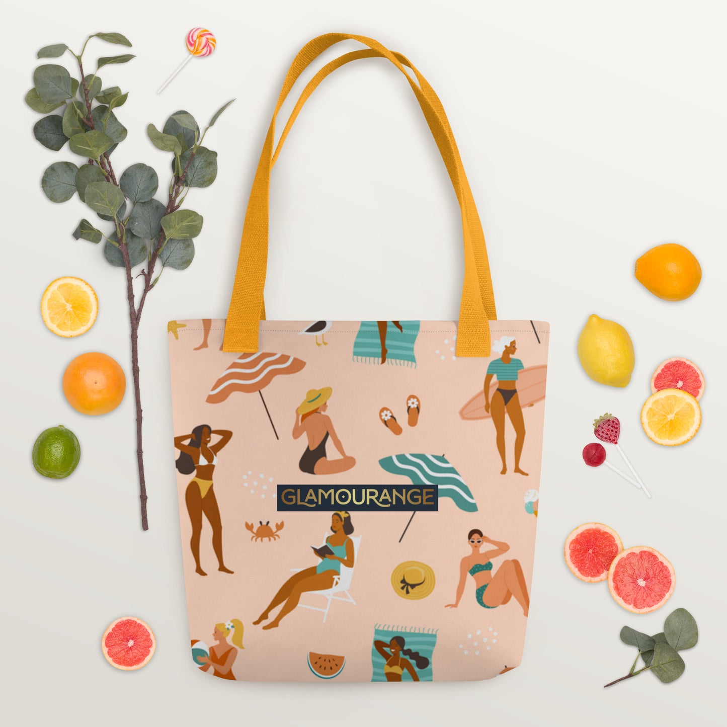 Tote Bag Women Designer (Beach Fun Time Pattern 001)