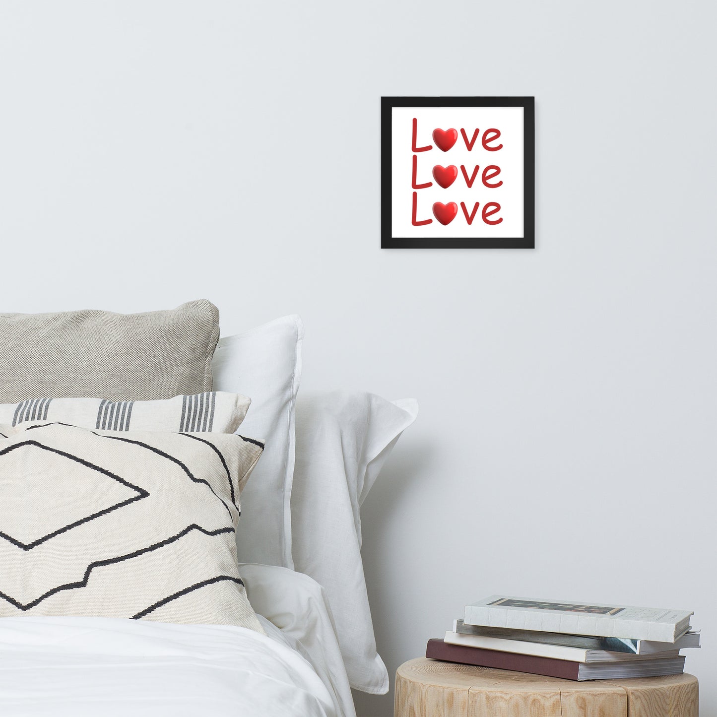 Framed Poster (Love Love Love - Love Framed Poster Vertical Model 0010)