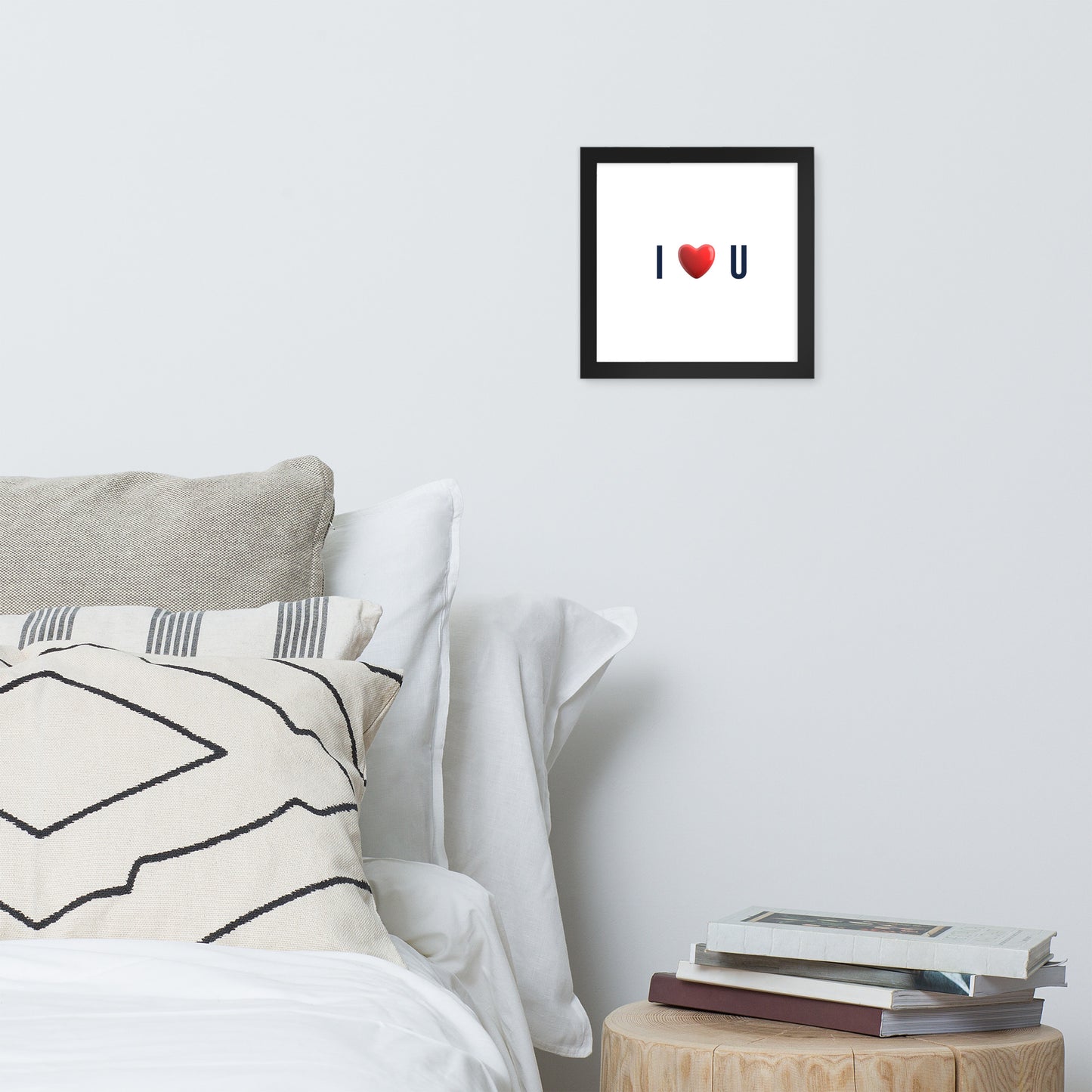 Framed Poster (I Love U - Love Framed Poster Vertical Model 0015)