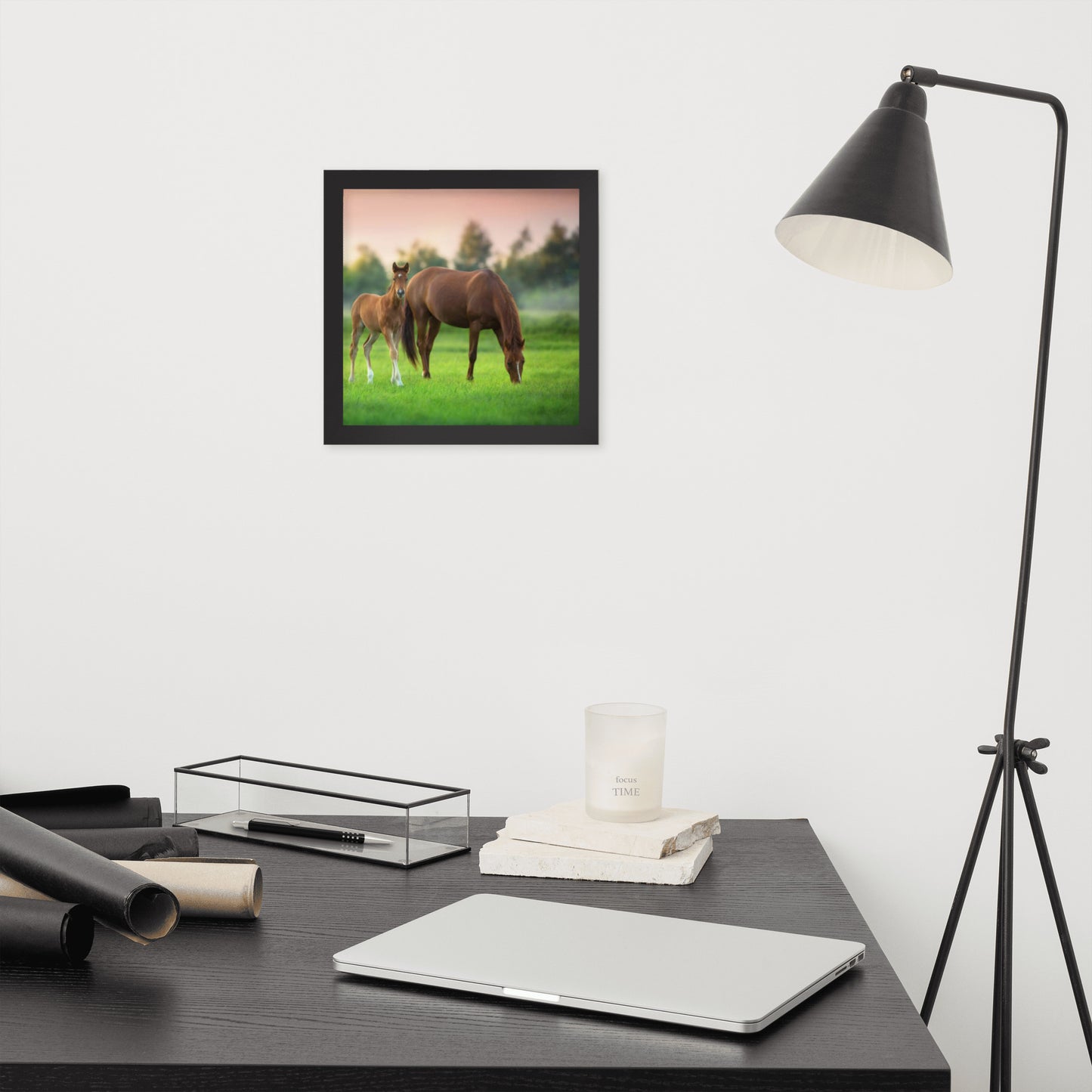 Framed Poster (Horse Wall Art Horizontal - Model 0017)