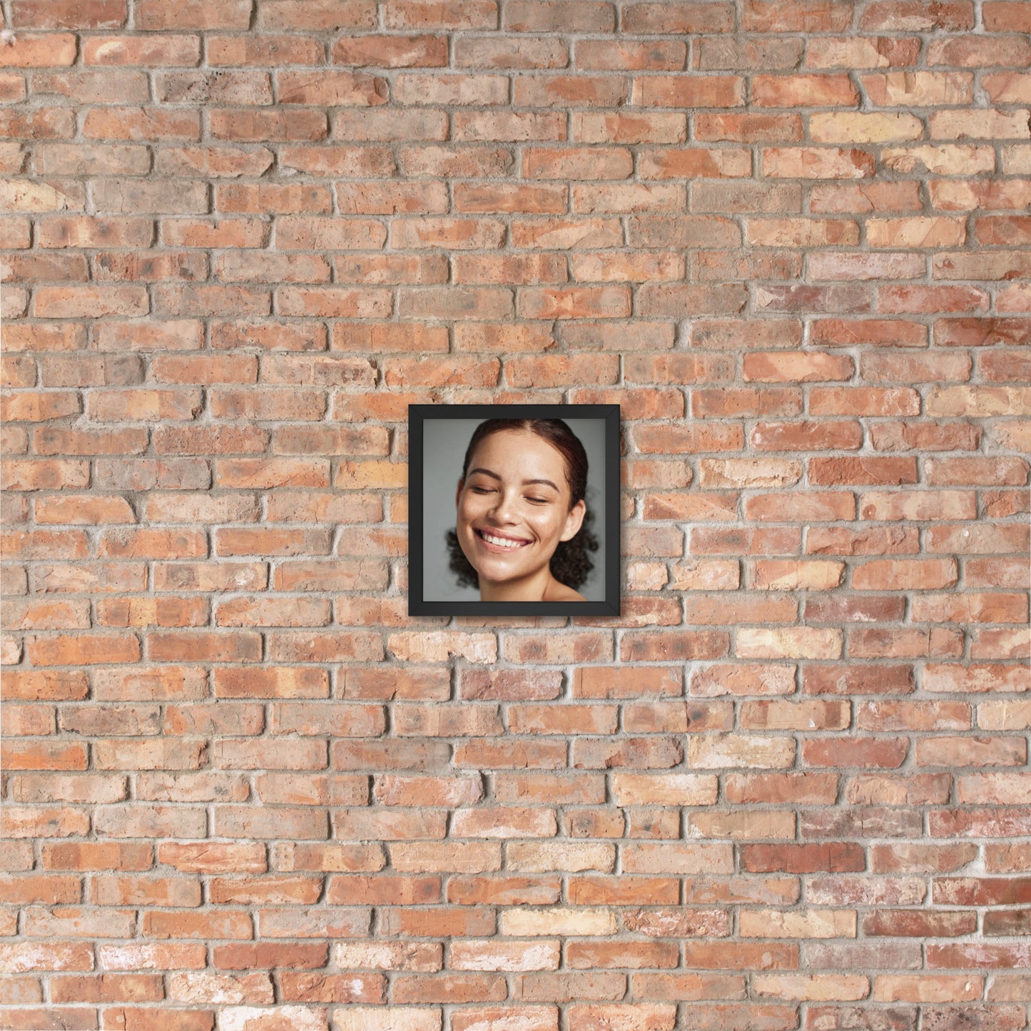 Framed Poster Wall Art Vertical: Priceless Smiles and Laughter (Print Model 002)