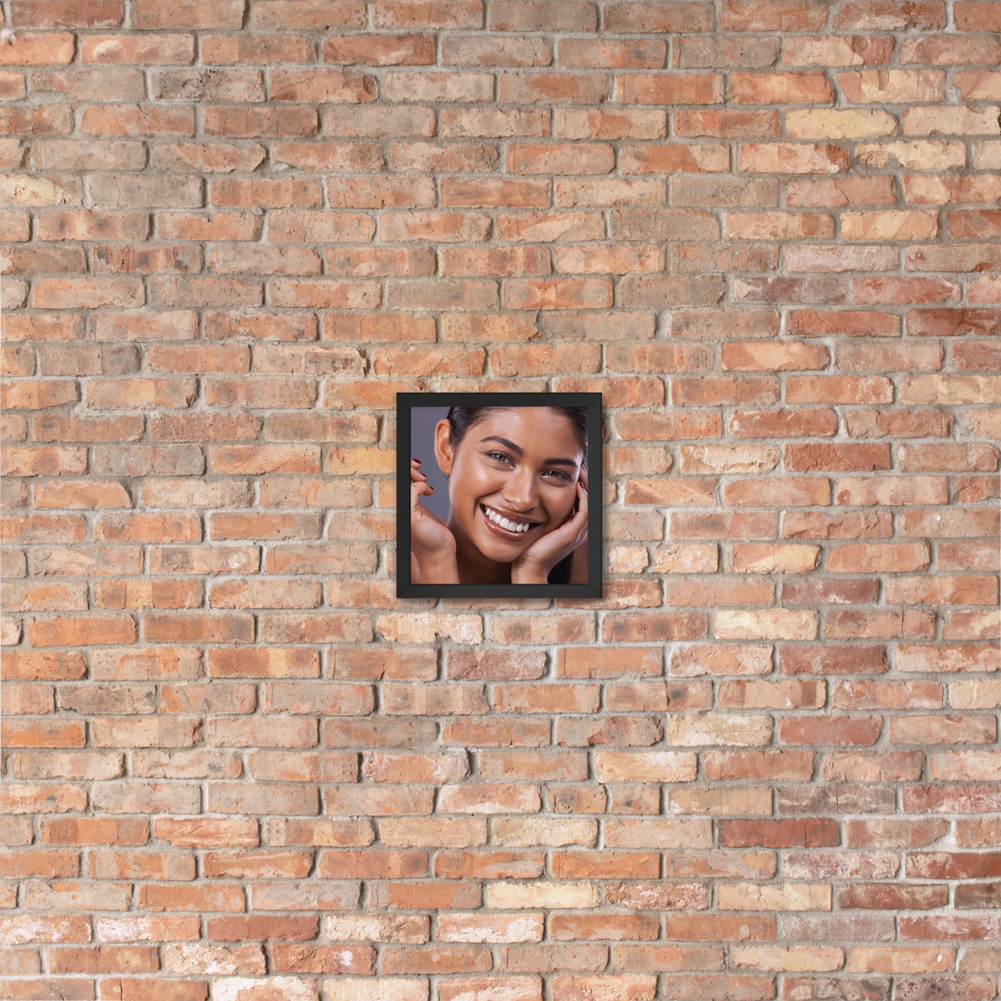 Framed Poster Wall Art Vertical: Priceless Smiles and Laughter (Print Model 0013)