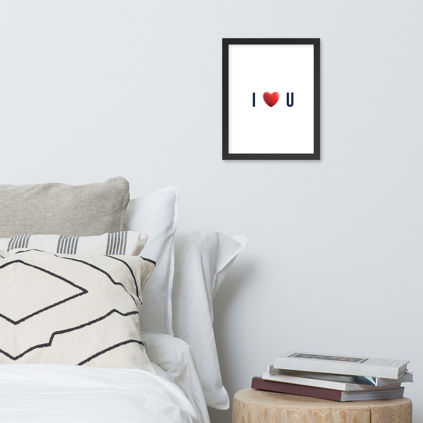 Framed Poster (I Love U - Love Framed Poster Vertical Model 0015)