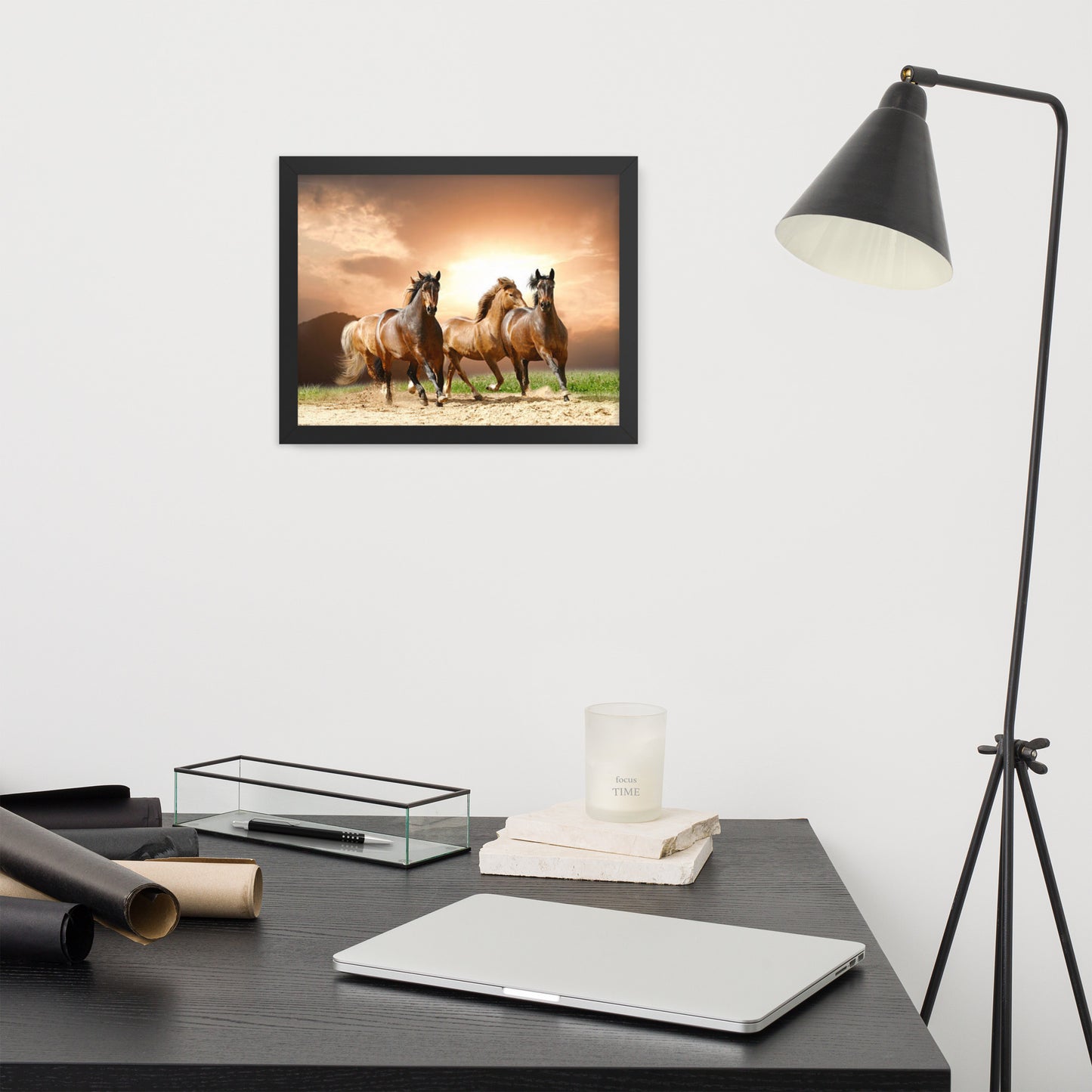 Framed Poster (Horse Wall Art Horizontal - Model 008)