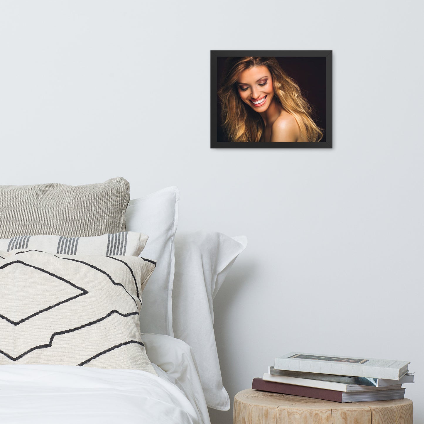 Smiles + Laughter = Priceless. Framed Poster Wall Art (Horizontal Model 0016)