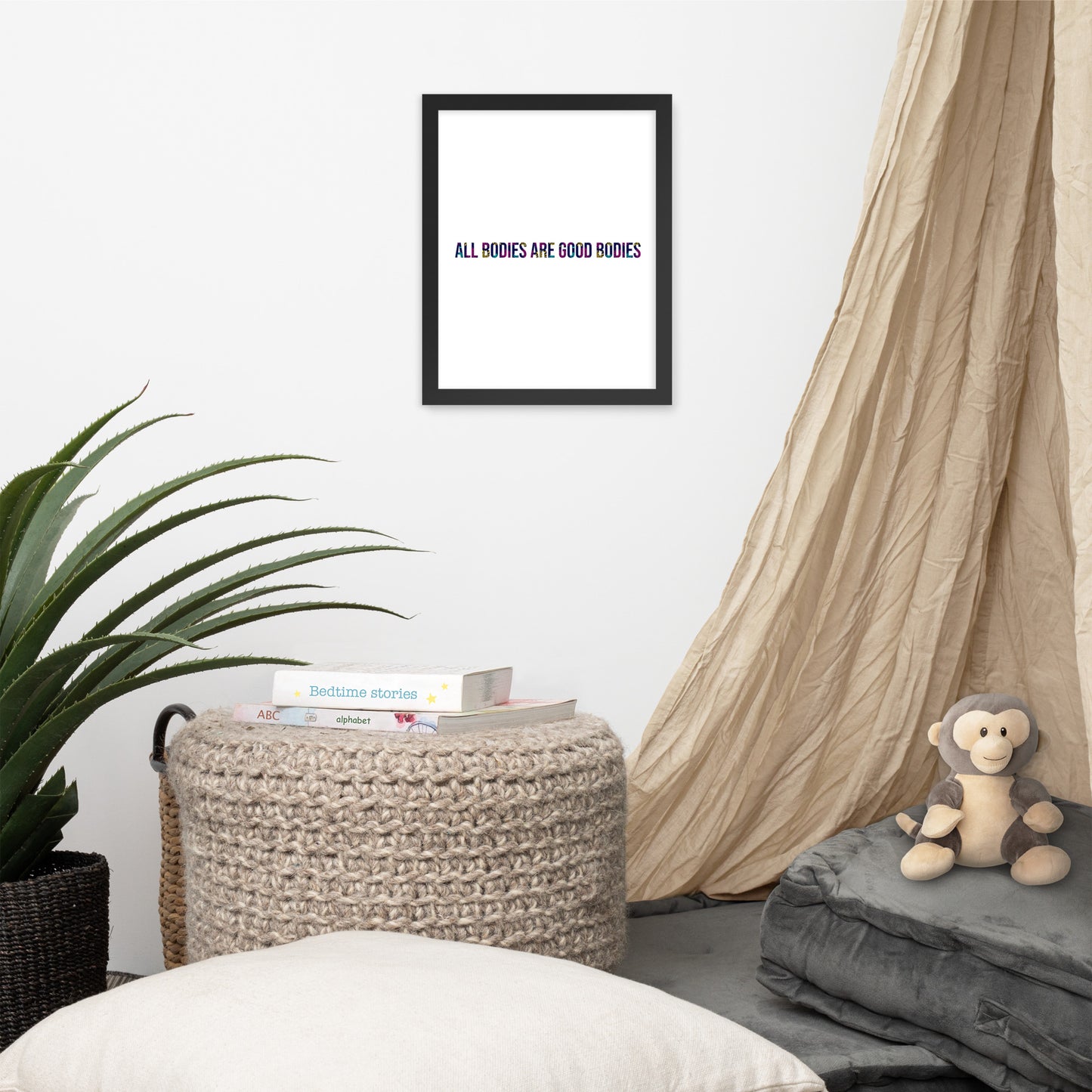 Body Positivity & Neutrality Framed Poster Wall Art (Vertical Model 0021)