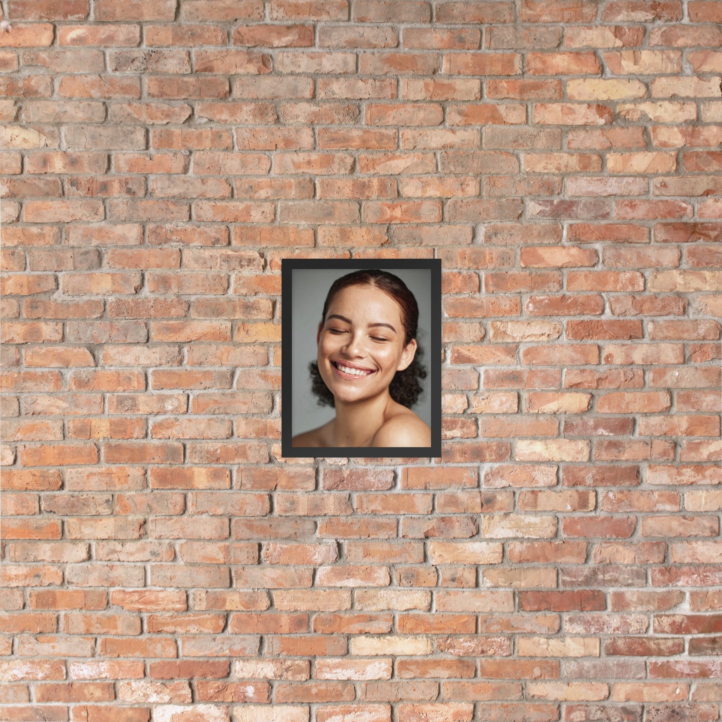 Framed Poster Wall Art Vertical: Priceless Smiles and Laughter (Print Model 002)