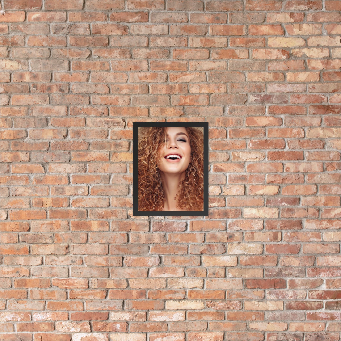 Framed Poster Wall Art Vertical: Priceless Smiles and Laughter (Print Model 0034)