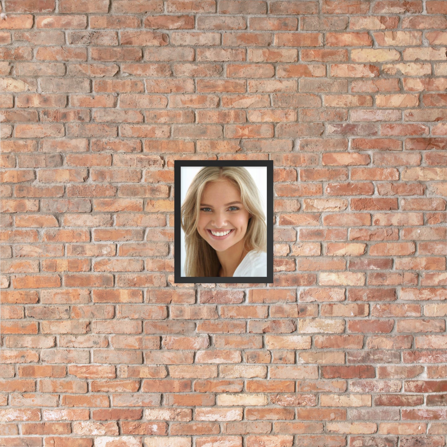 Framed Poster Wall Art Vertical: Priceless Smiles and Laughter (Print Model 0037)