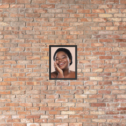 Framed Poster Wall Art Vertical: Priceless Smiles and Laughter (Print Model 0043)