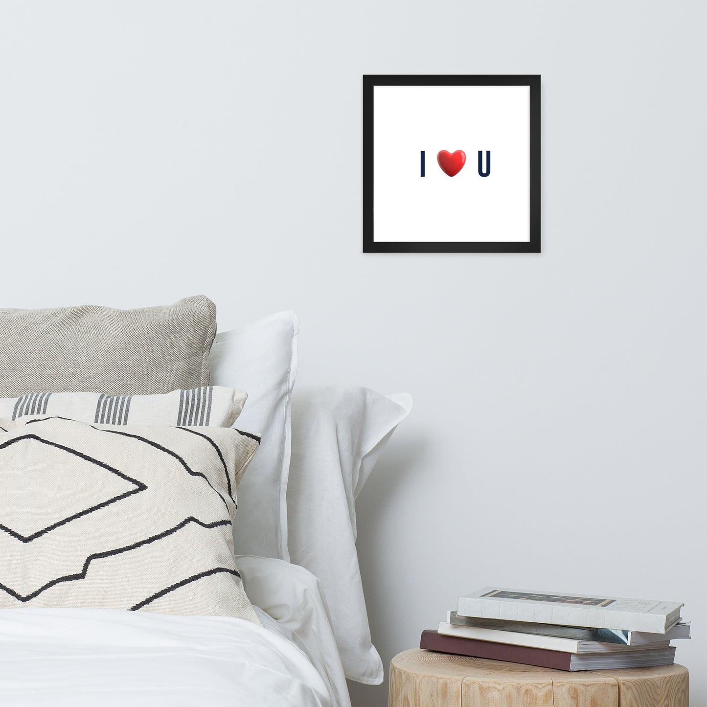 Framed Poster (I Love U - Love Framed Poster Vertical Model 0015)