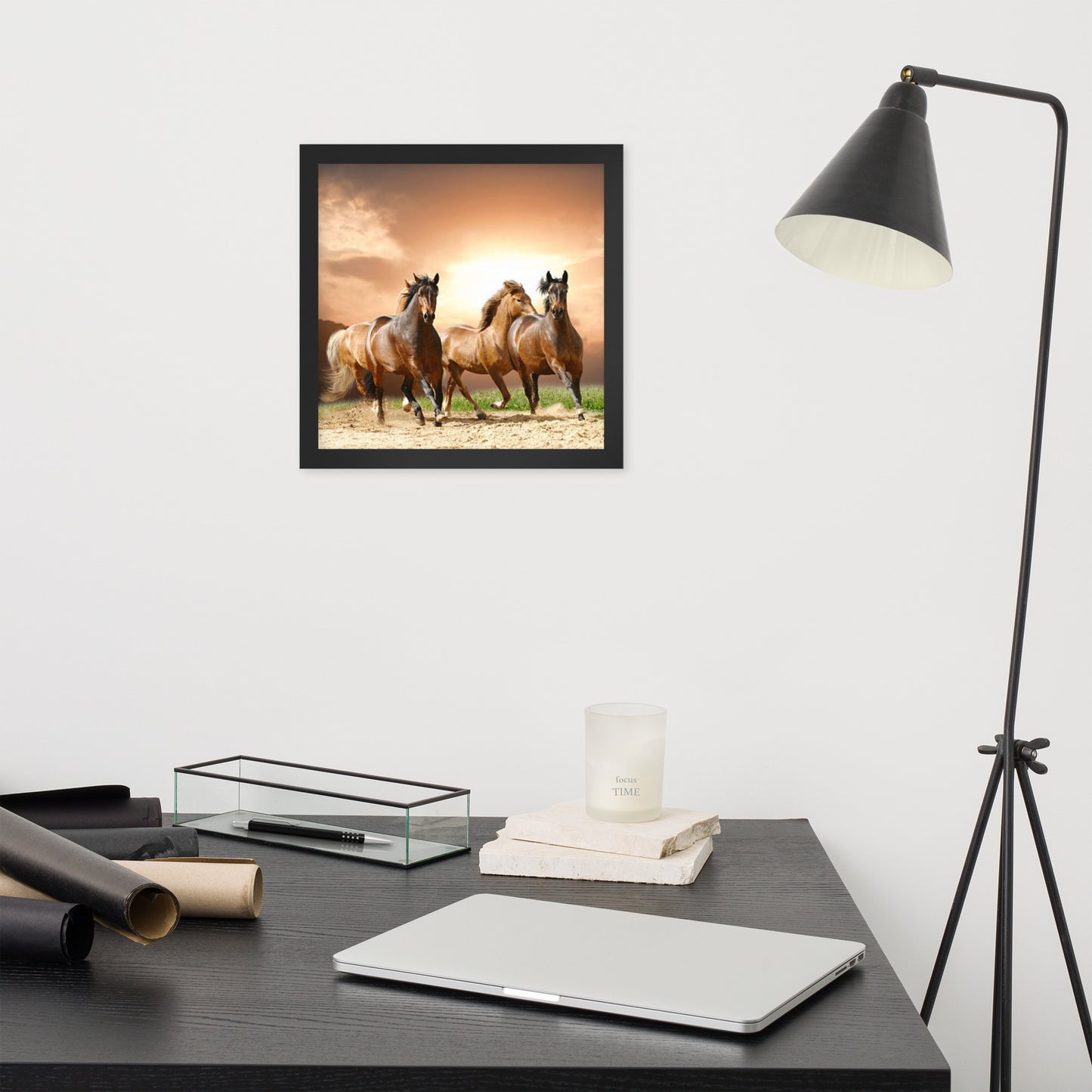 Framed Poster (Horse Wall Art Horizontal - Model 008)