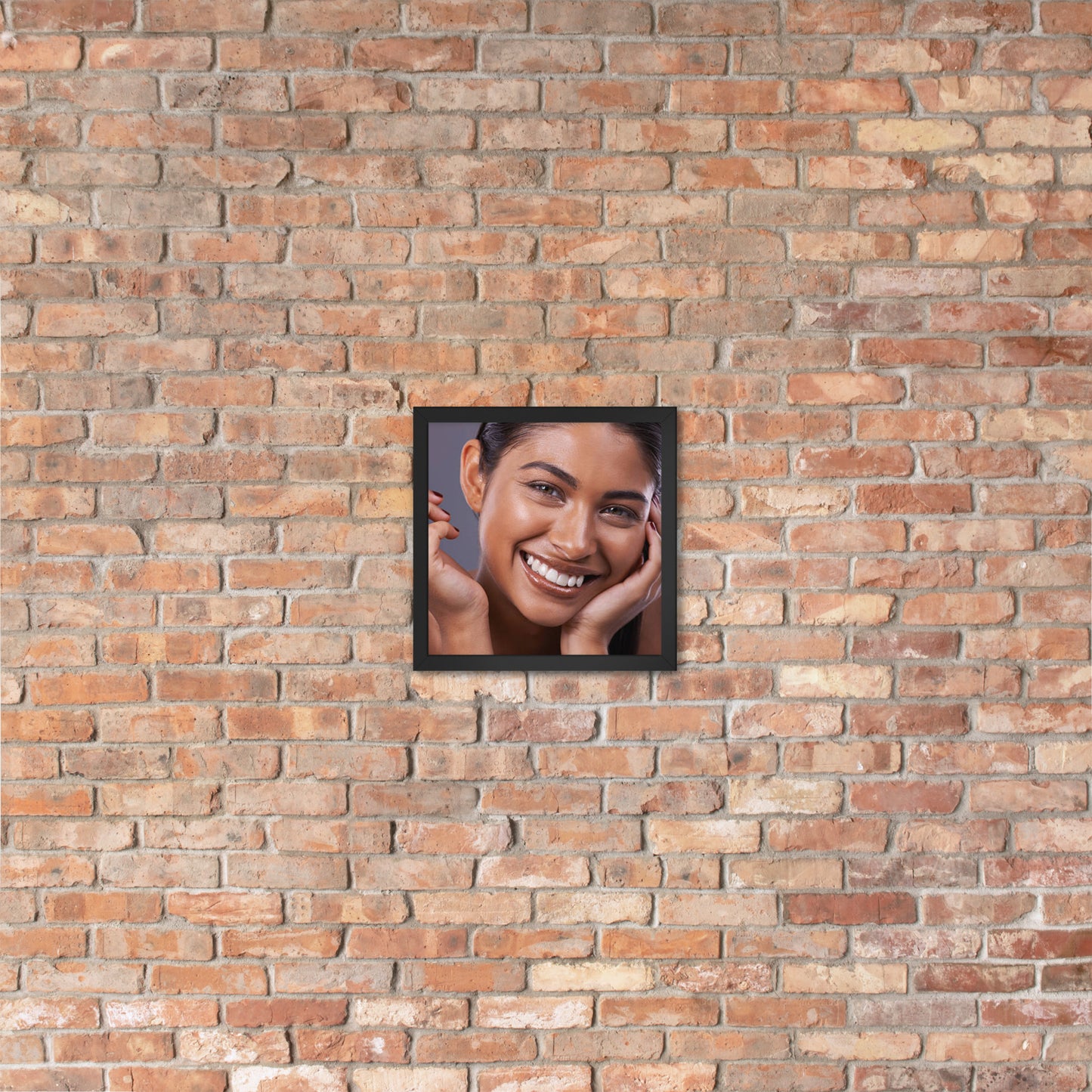 Framed Poster Wall Art Vertical: Priceless Smiles and Laughter (Print Model 0013)