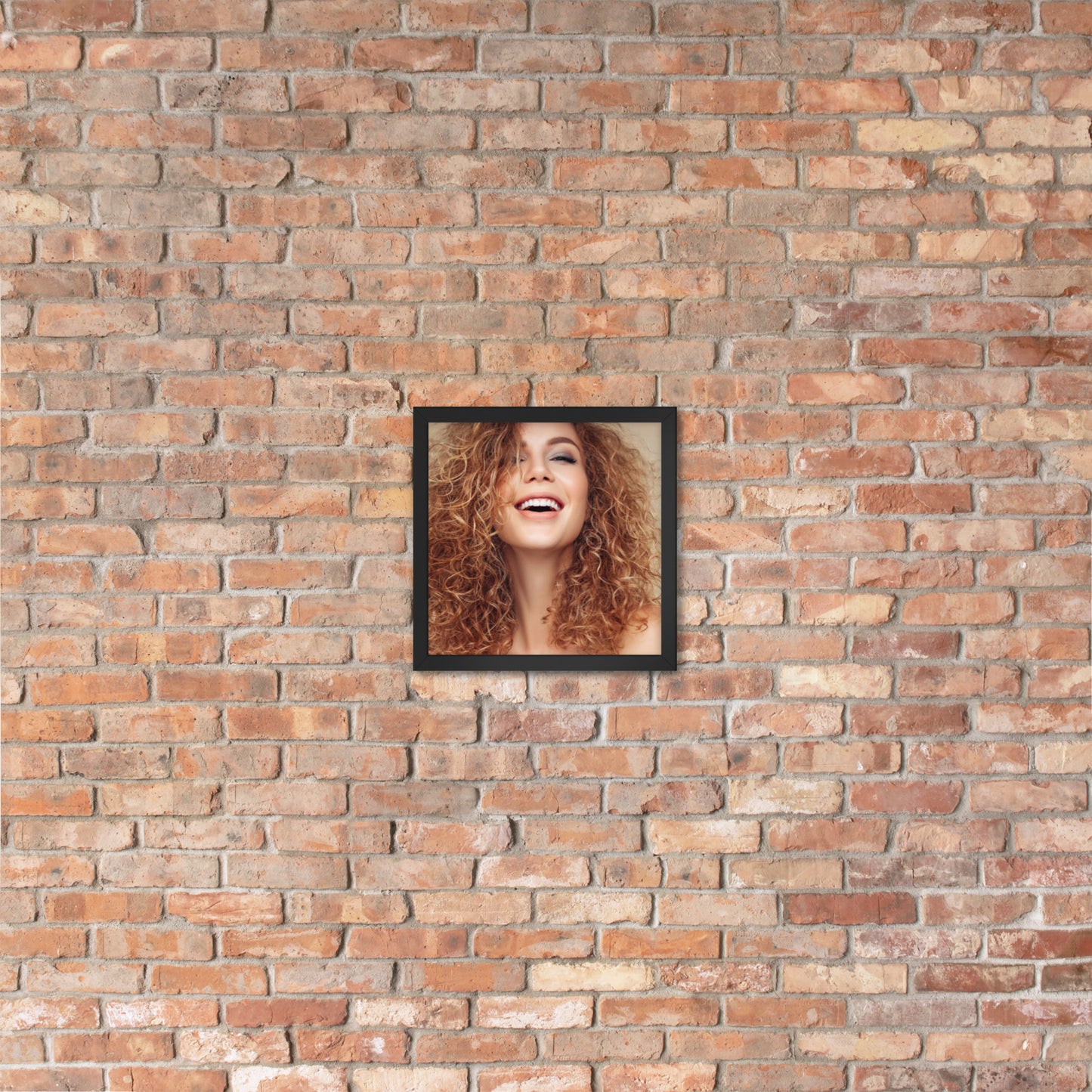 Framed Poster Wall Art Vertical: Priceless Smiles and Laughter (Print Model 0034)