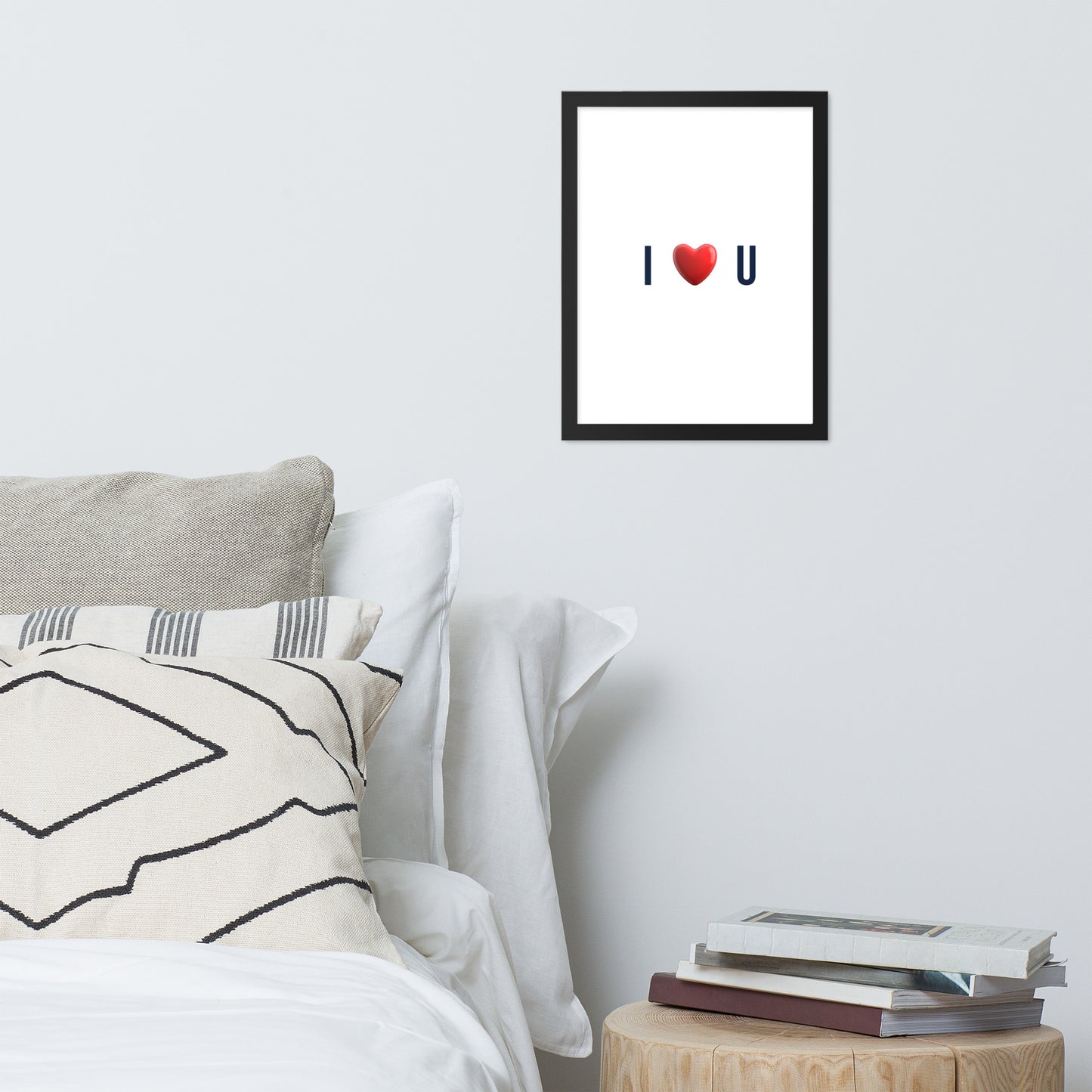 Framed Poster (I Love U - Love Framed Poster Vertical Model 0015)