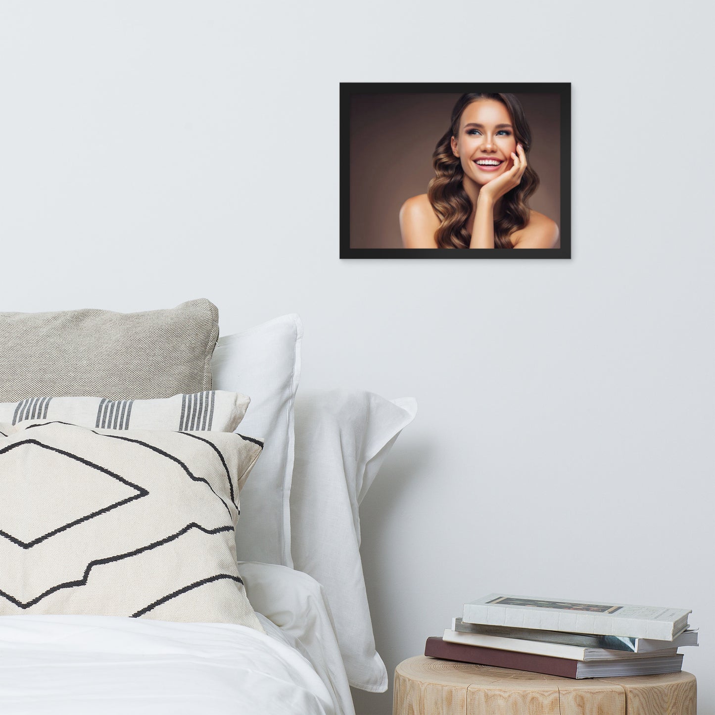 Smiles + Laughter = Priceless. Framed Poster Wall Art (Horizontal Model 009)