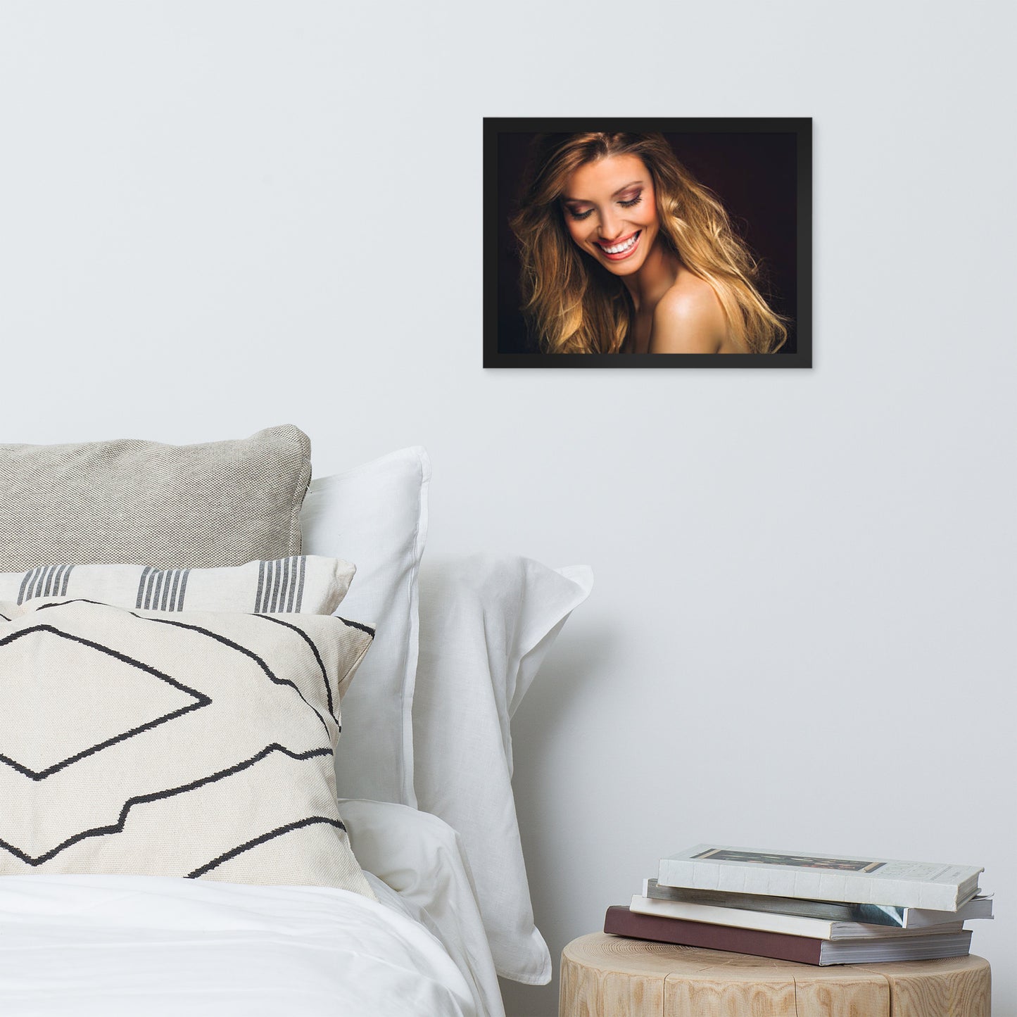 Smiles + Laughter = Priceless. Framed Poster Wall Art (Horizontal Model 0016)