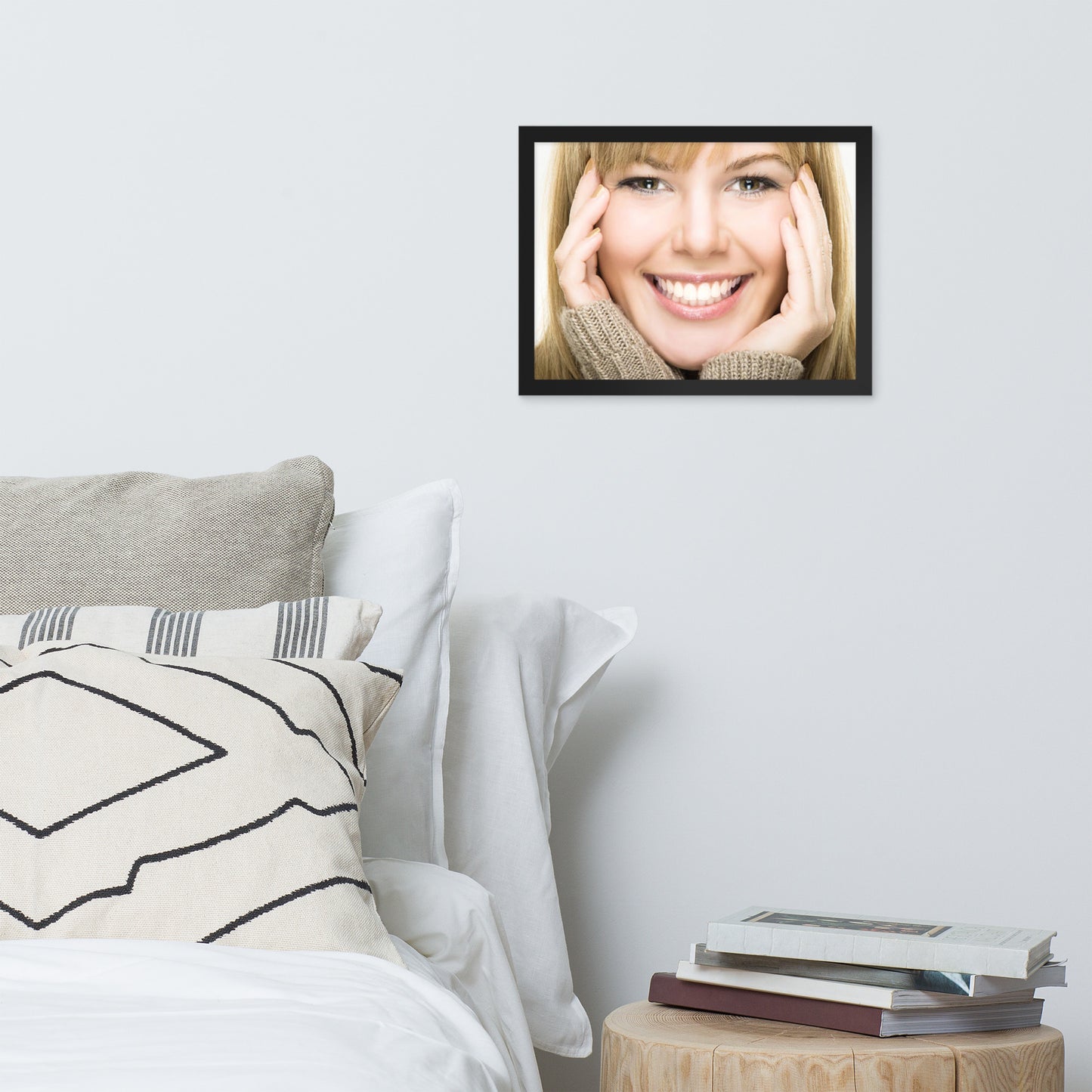 Smiles + Laughter = Priceless. Framed Poster Wall Art (Horizontal Model 0038)