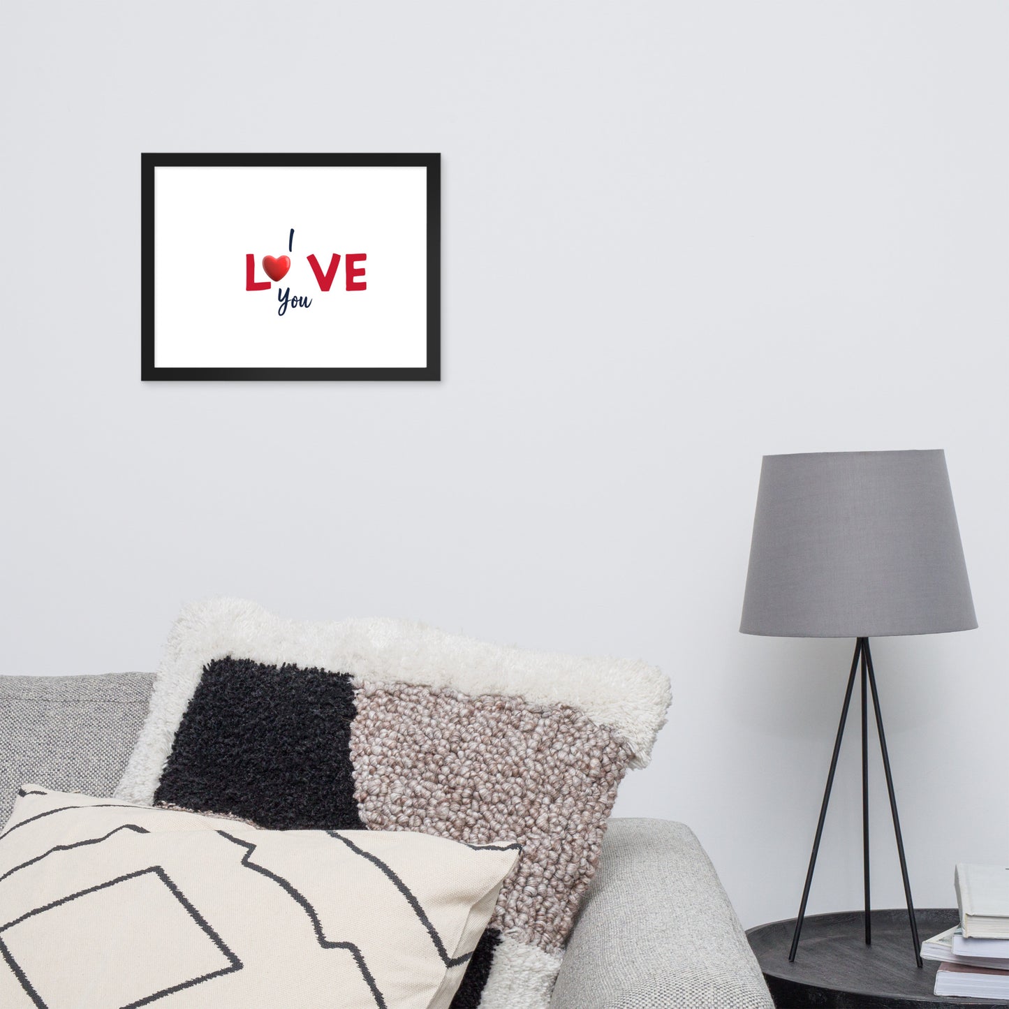 Framed Poster (I Love You - Love Framed Poster Horizontal Model 005)