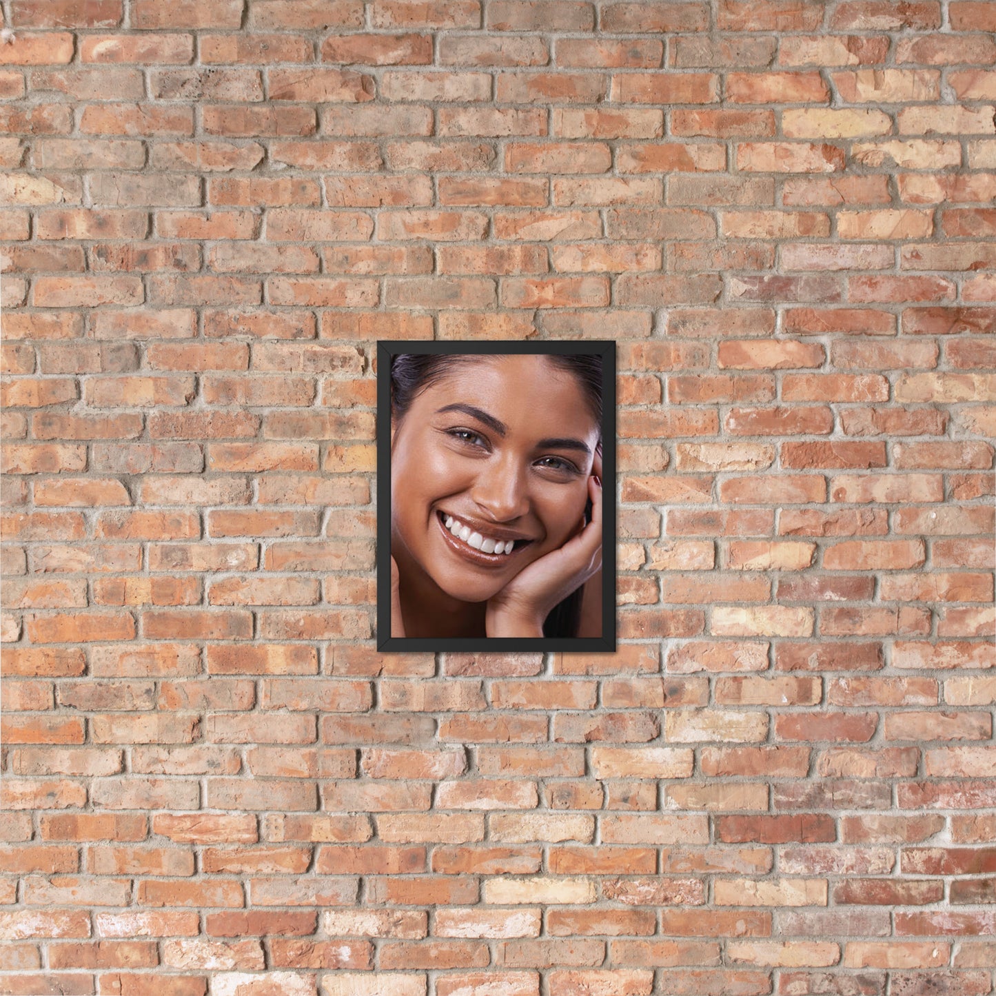 Framed Poster Wall Art Vertical: Priceless Smiles and Laughter (Print Model 0013)