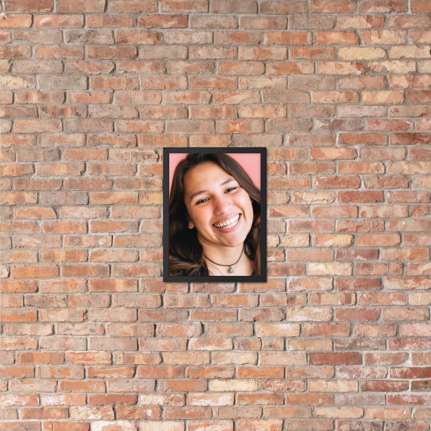 Framed Poster Wall Art Vertical: Priceless Smiles and Laughter (Print Model 0027)