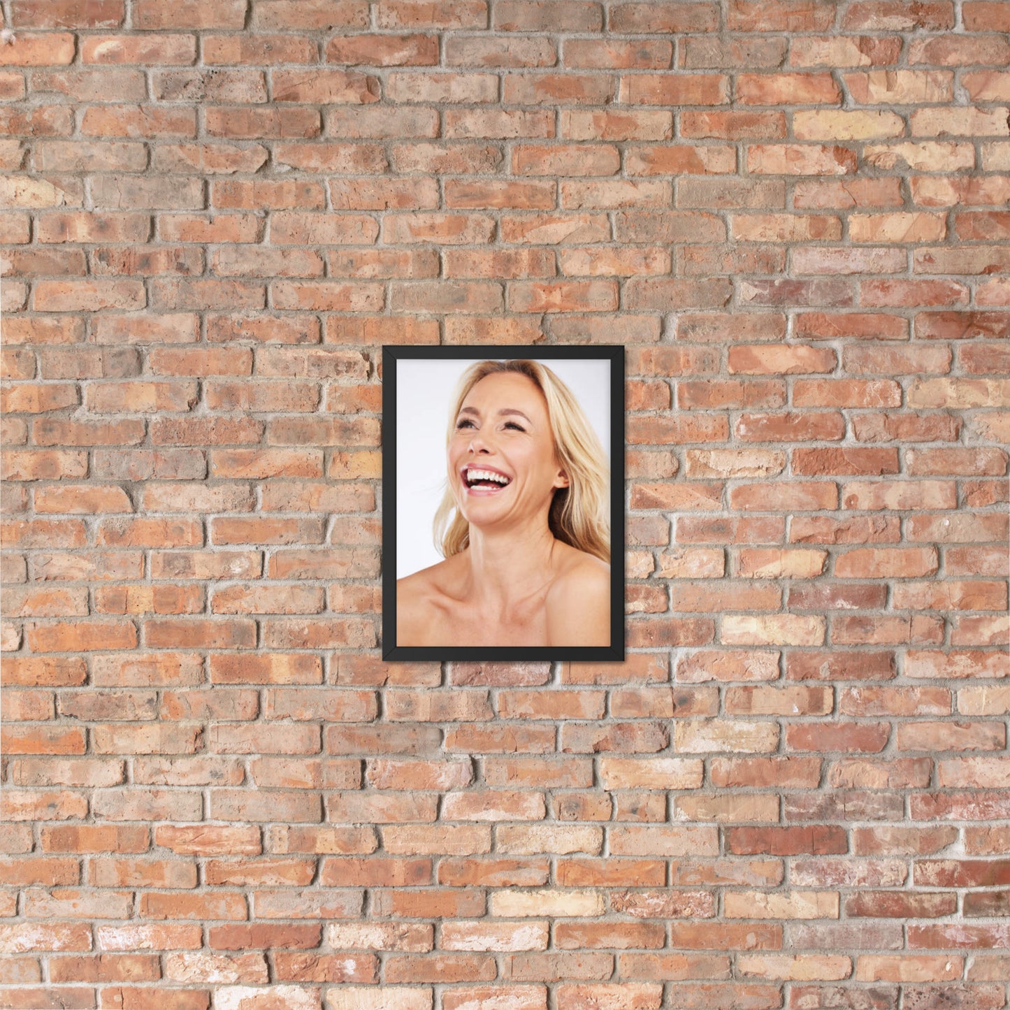 Framed Poster Wall Art Vertical: Priceless Smiles and Laughter (Print Model 0033)