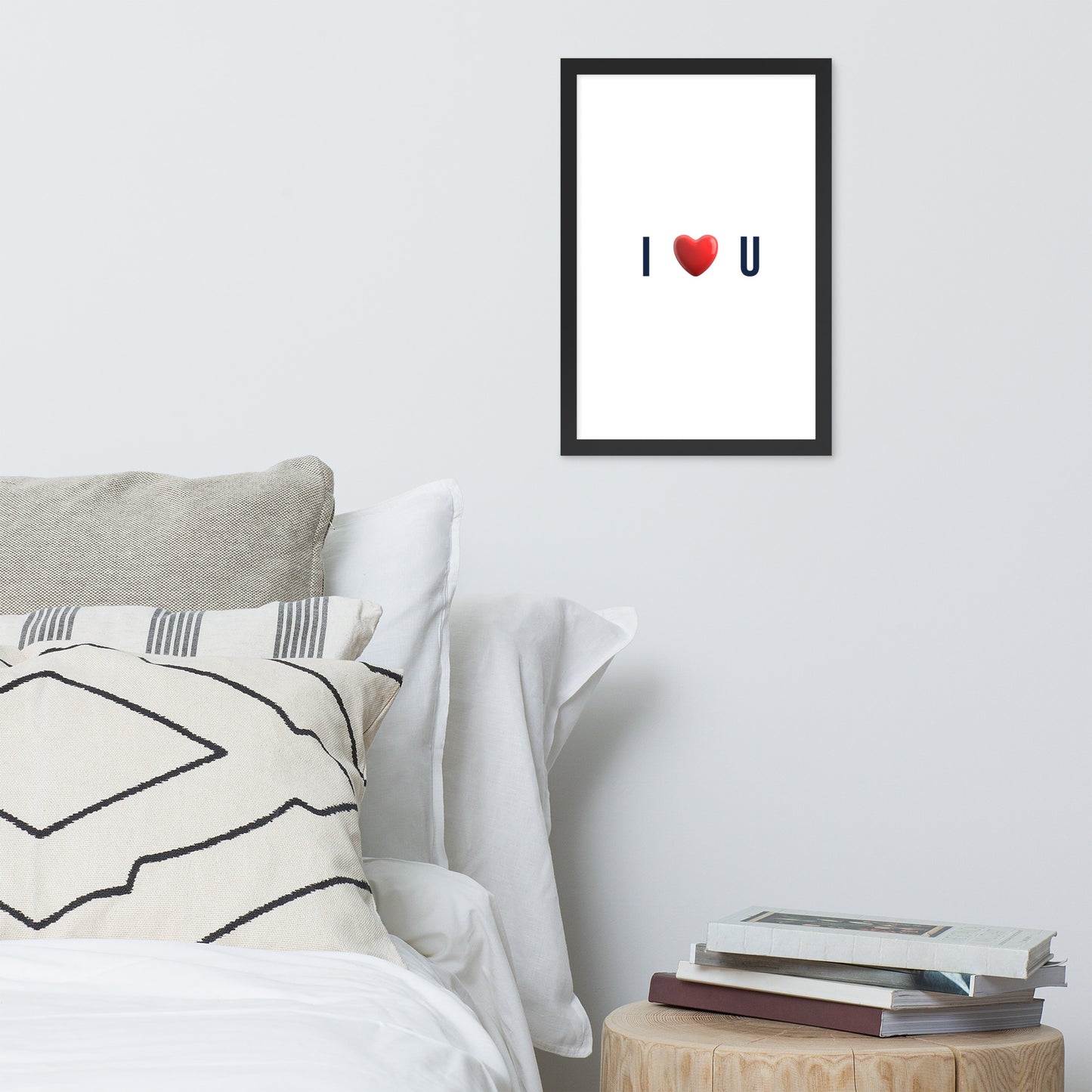 Framed Poster (I Love U - Love Framed Poster Vertical Model 0015)