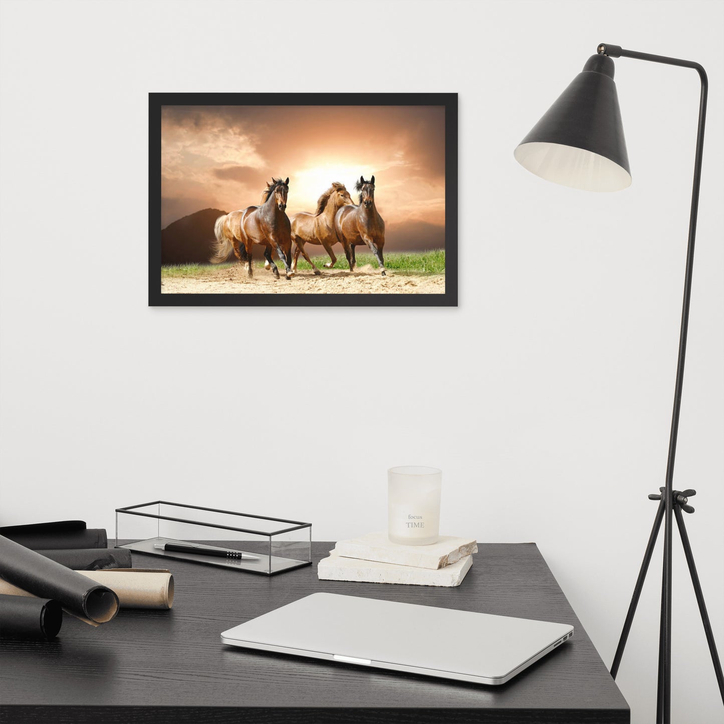 Framed Poster (Horse Wall Art Horizontal - Model 008)