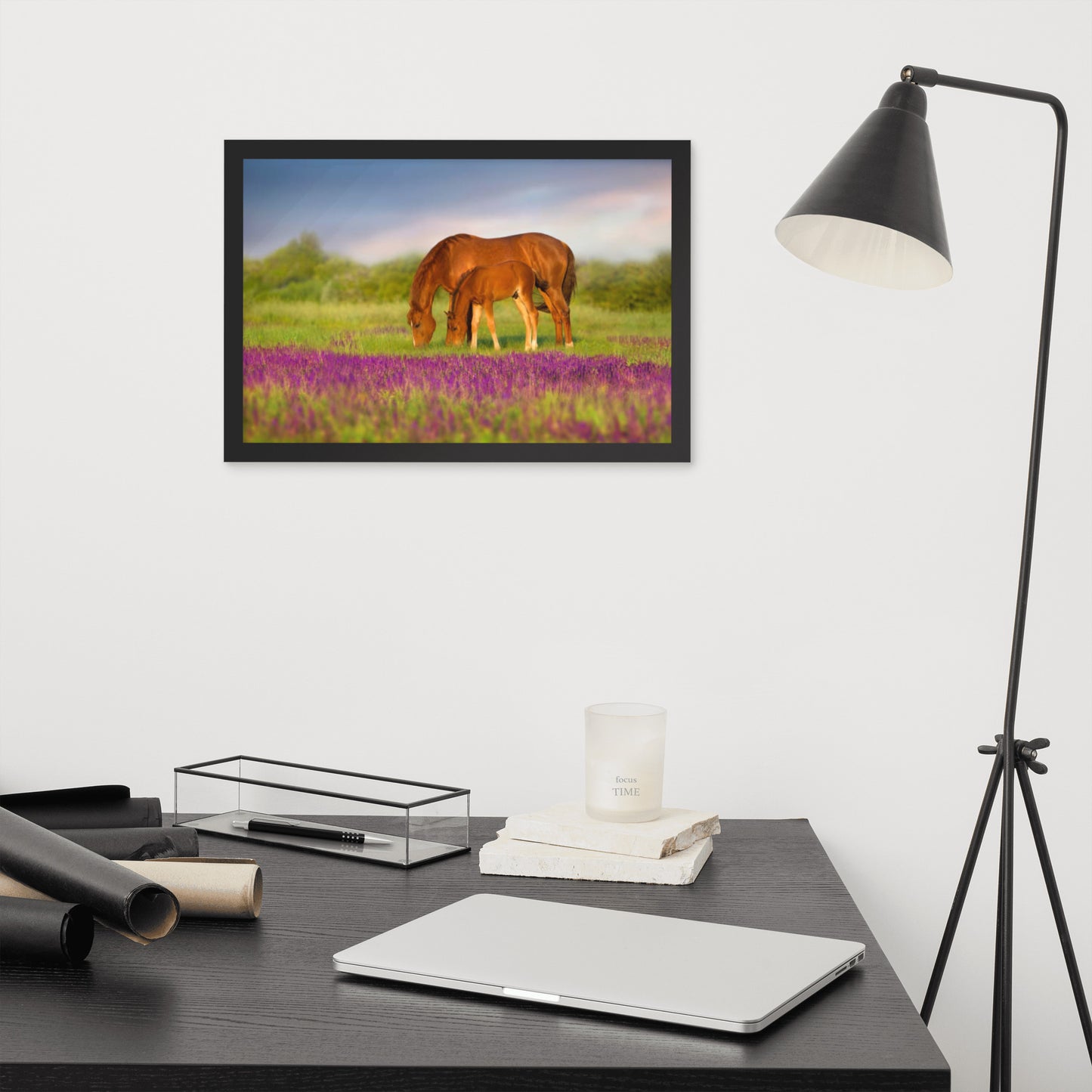 Framed Poster (Horse Wall Art Horizontal - Model 0016)