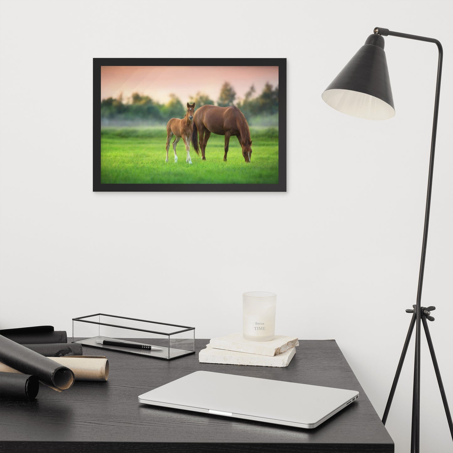 Framed Poster (Horse Wall Art Horizontal - Model 0017)