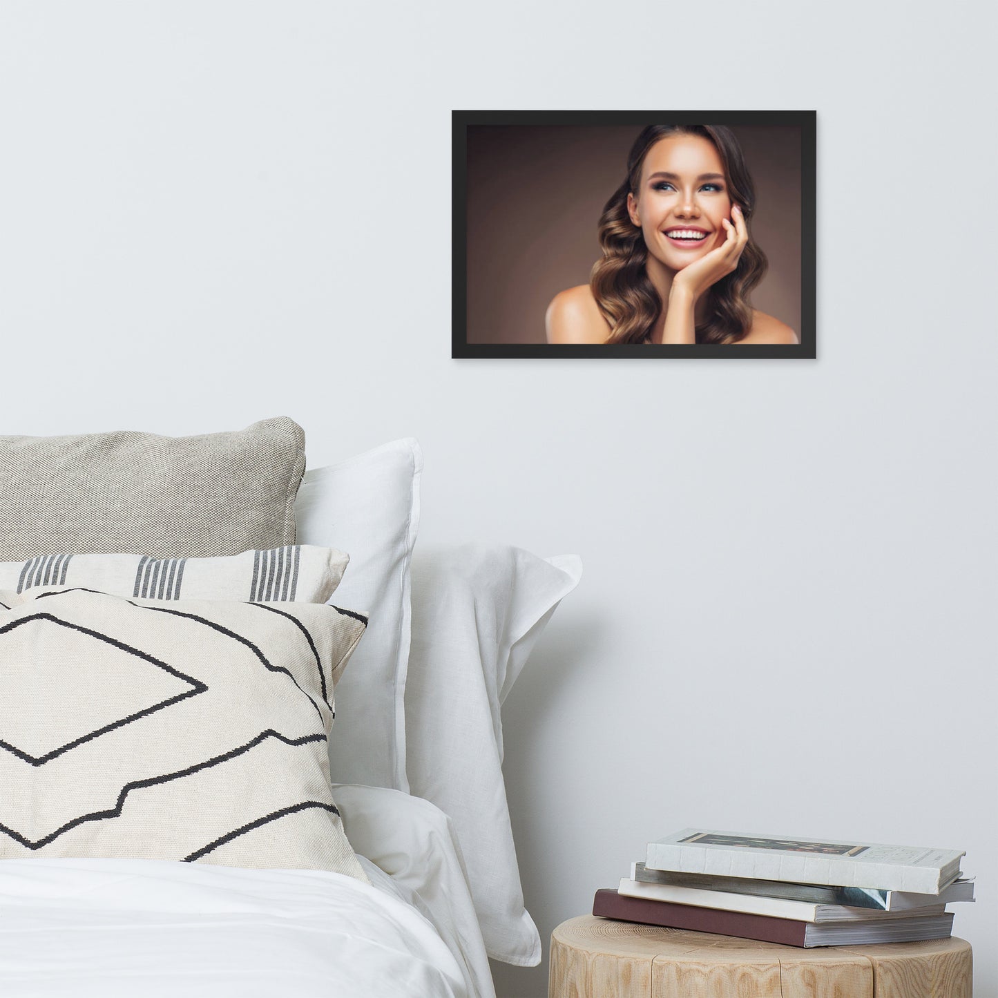 Smiles + Laughter = Priceless. Framed Poster Wall Art (Horizontal Model 009)