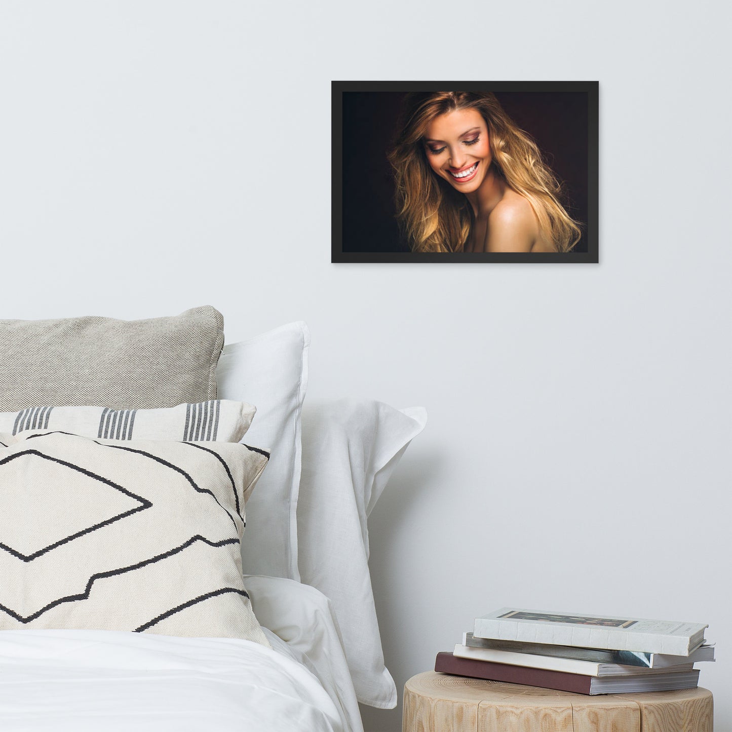 Smiles + Laughter = Priceless. Framed Poster Wall Art (Horizontal Model 0016)