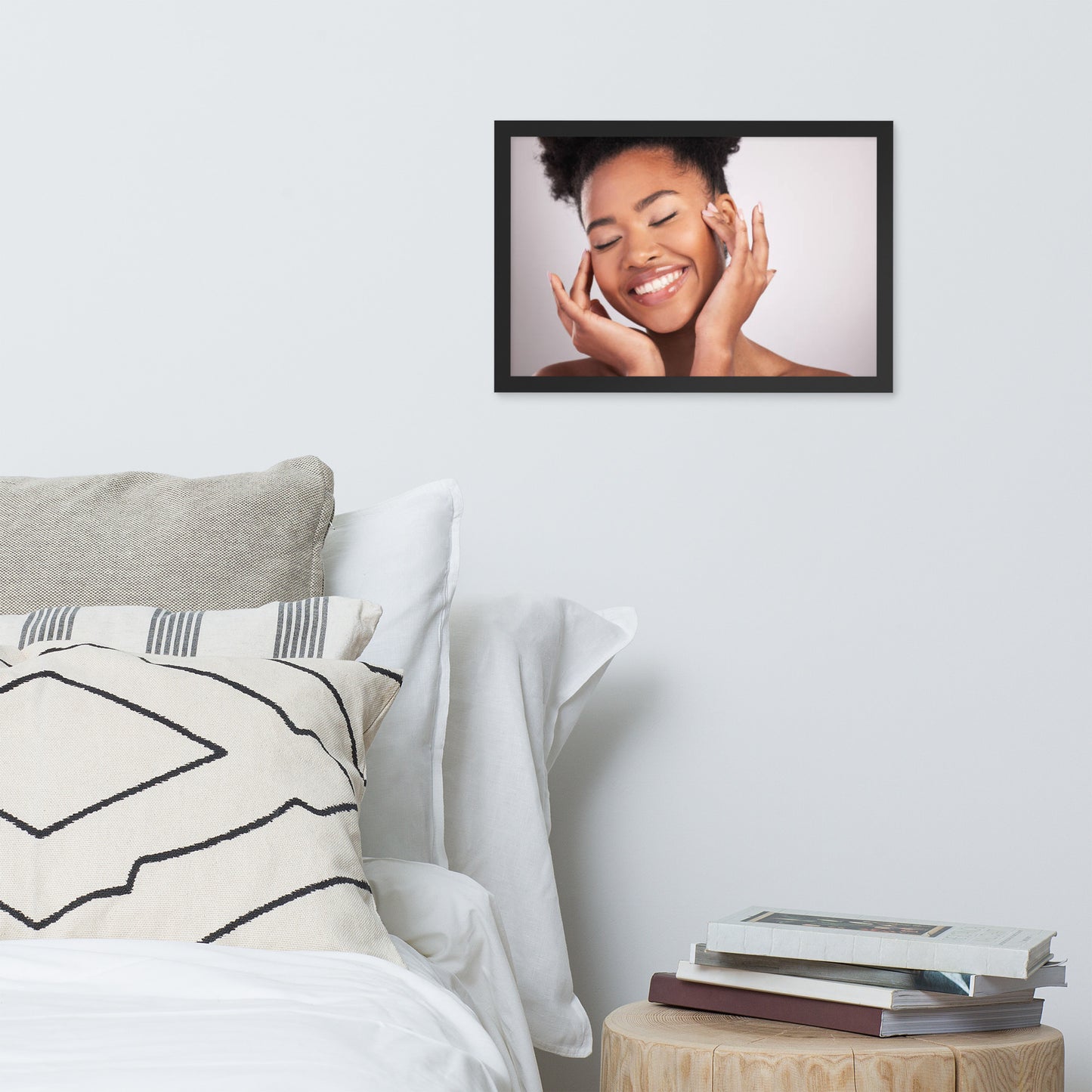 Smiles + Laughter = Priceless. Framed Poster Wall Art (Horizontal Model 0022)