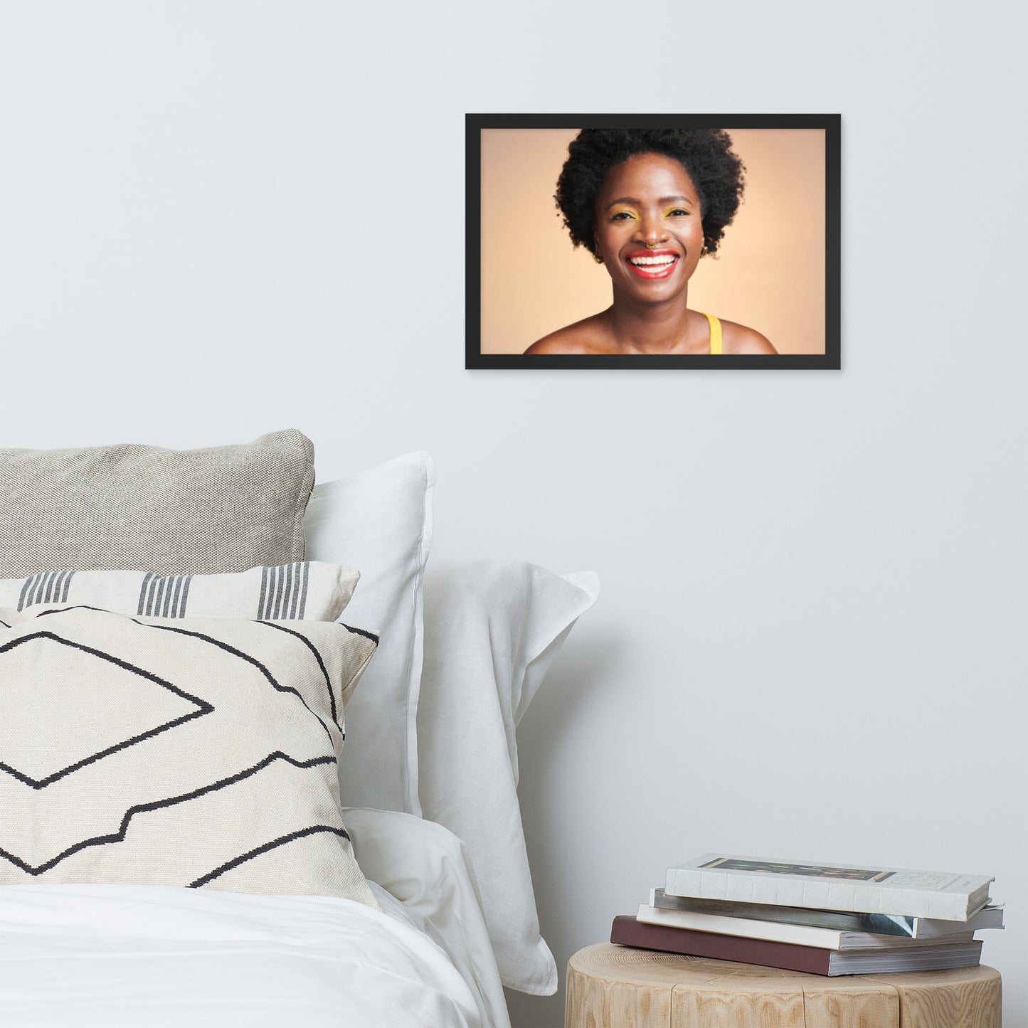 Smiles + Laughter = Priceless. Framed Poster Wall Art (Horizontal Model 0025)