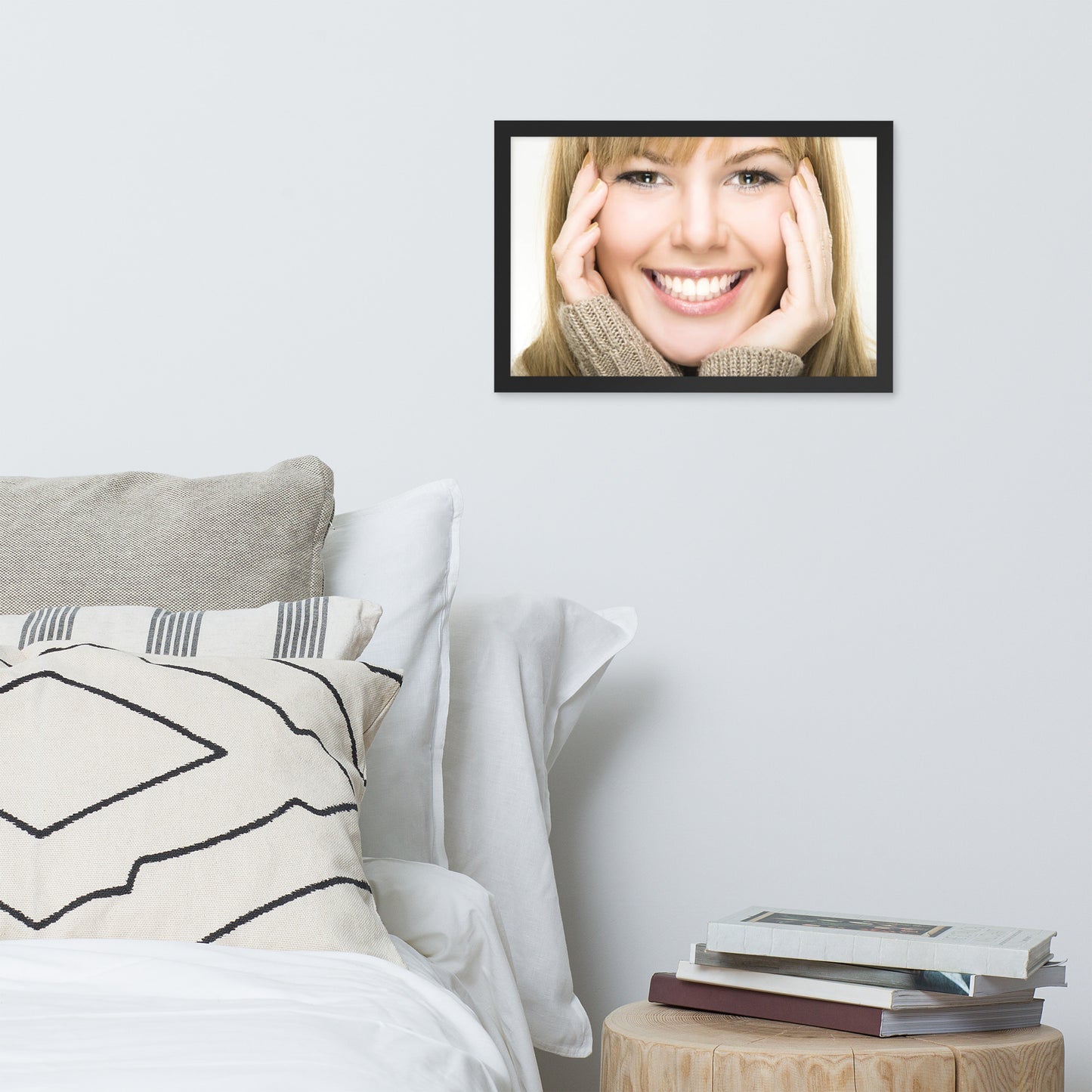 Smiles + Laughter = Priceless. Framed Poster Wall Art (Horizontal Model 0038)