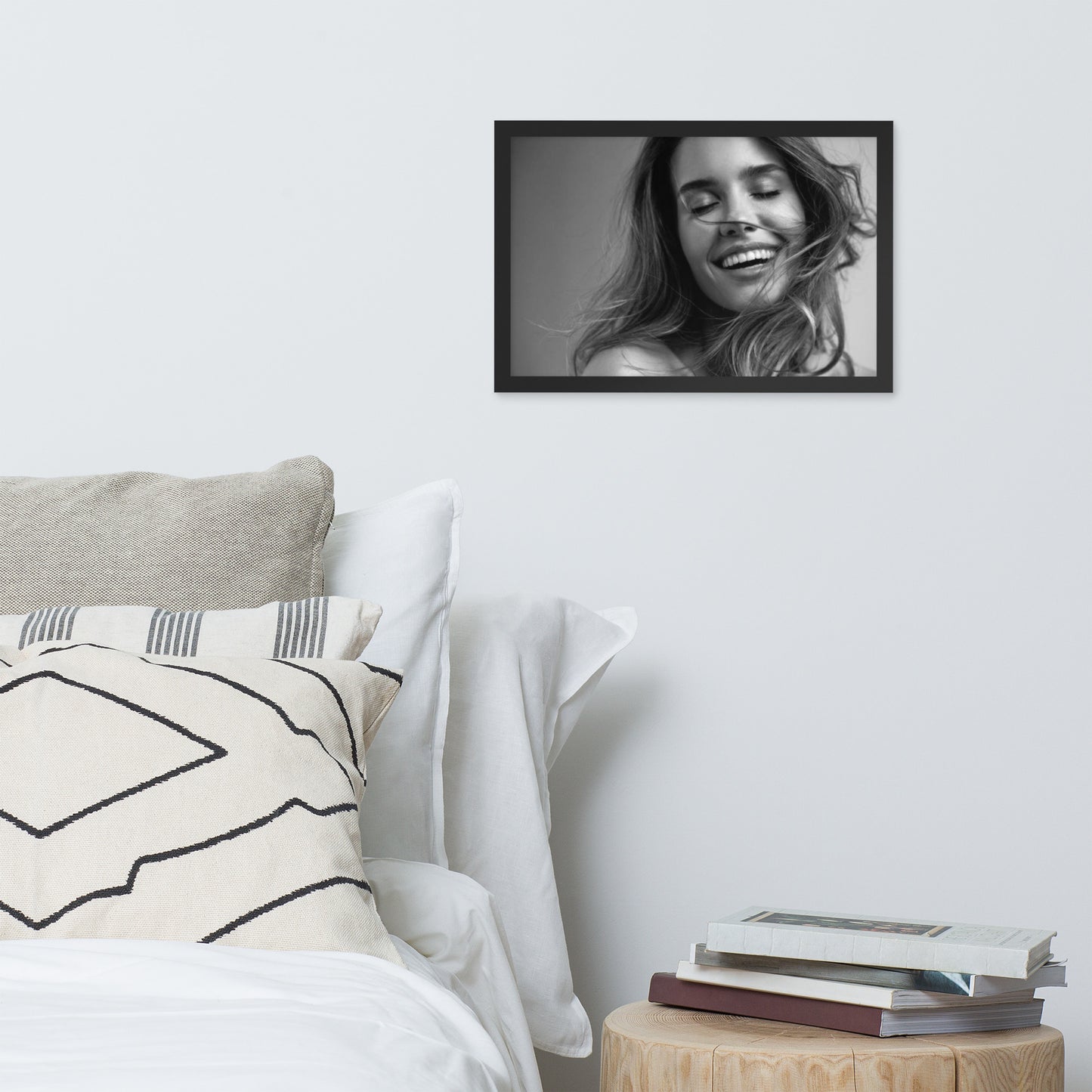 Smiles + Laughter = Priceless. Framed Poster Wall Art (Horizontal Model 0046)