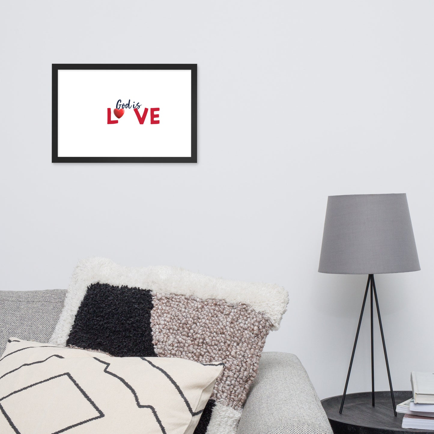 Framed Poster (God Is Love - Love Framed Poster Horizontal Model 003)