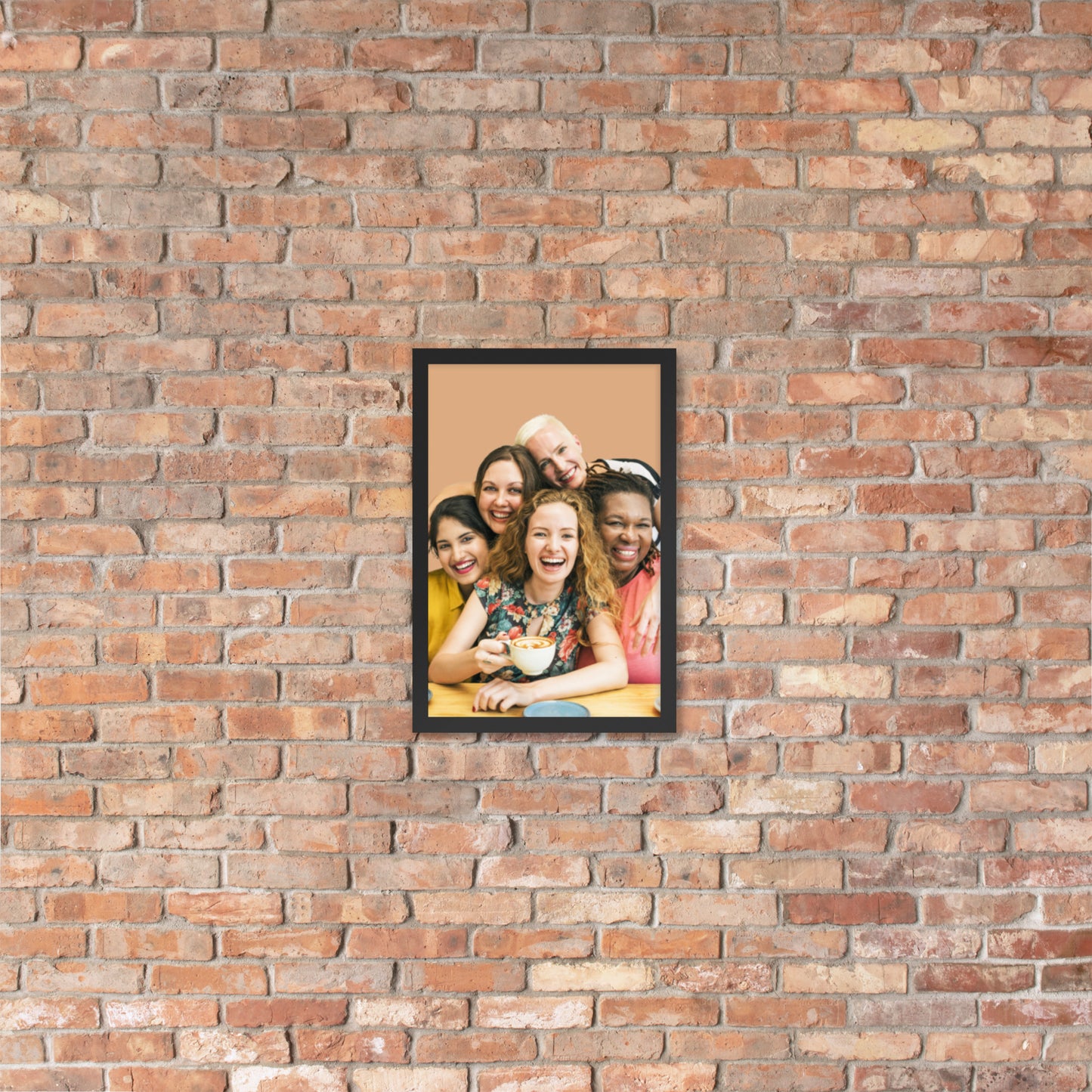 Framed Poster Wall Art Vertical: Priceless Smiles and Laughter (Print Model 001)