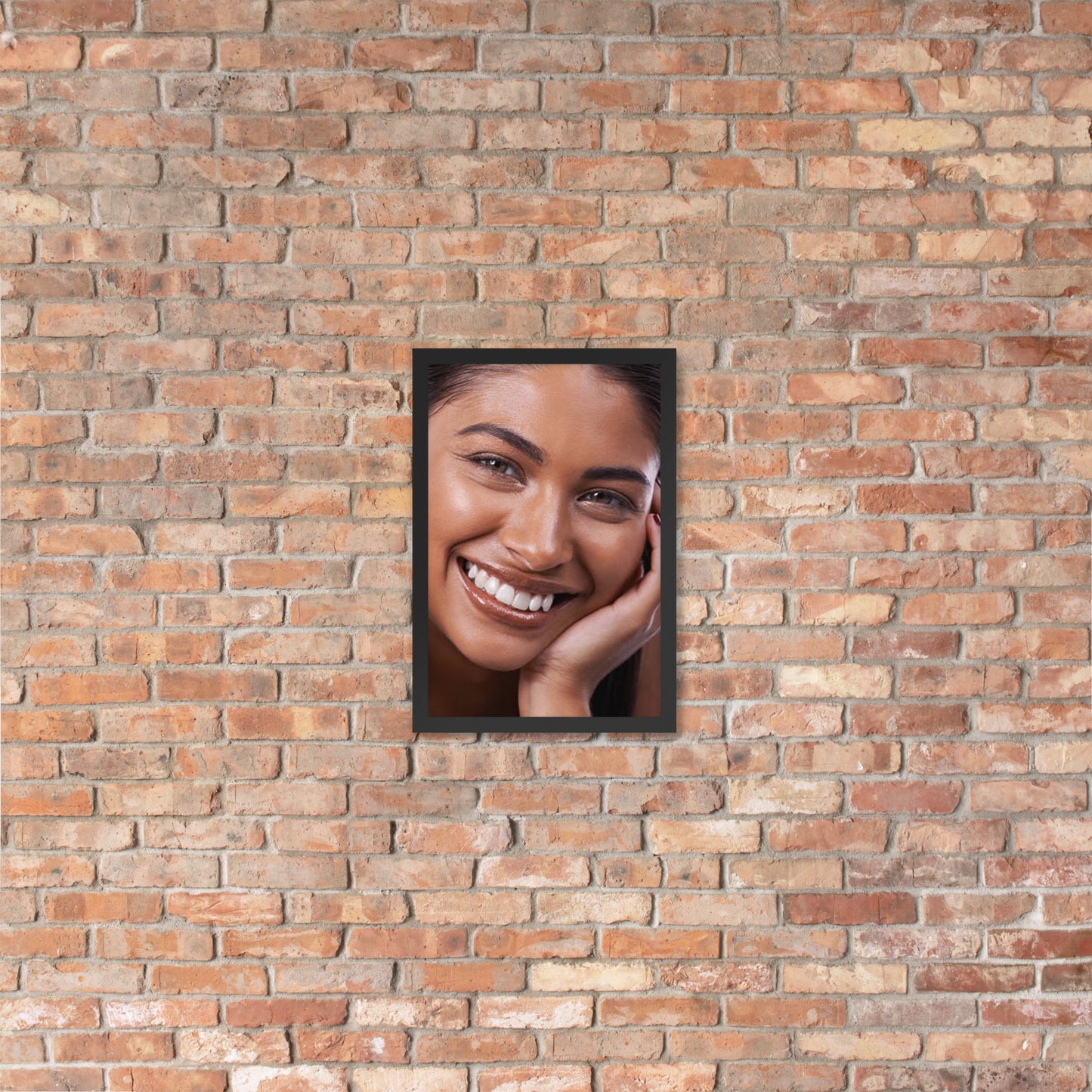 Framed Poster Wall Art Vertical: Priceless Smiles and Laughter (Print Model 0013)