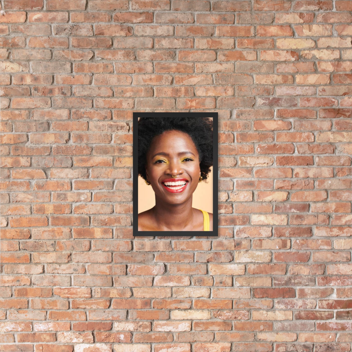 Framed Poster Wall Art Vertical: Priceless Smiles and Laughter (Print Model 0025)