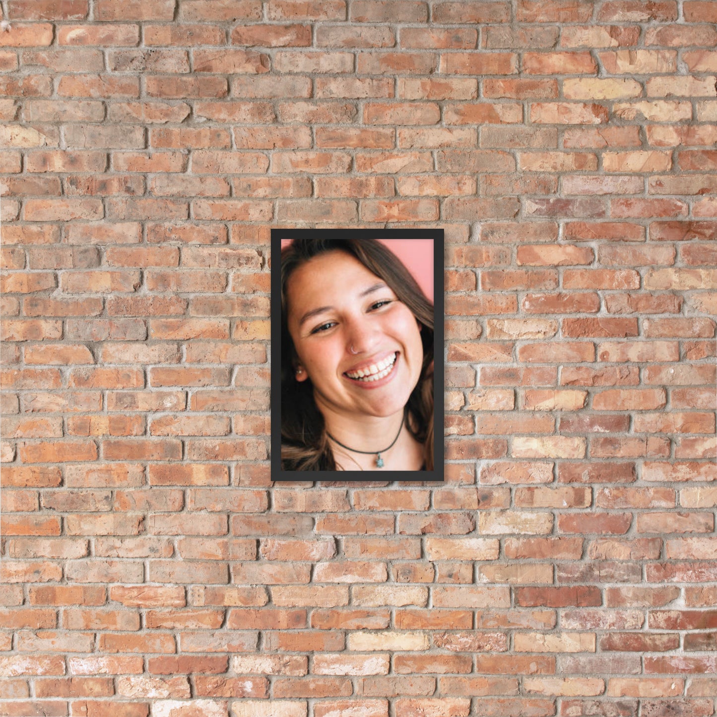 Framed Poster Wall Art Vertical: Priceless Smiles and Laughter (Print Model 0027)