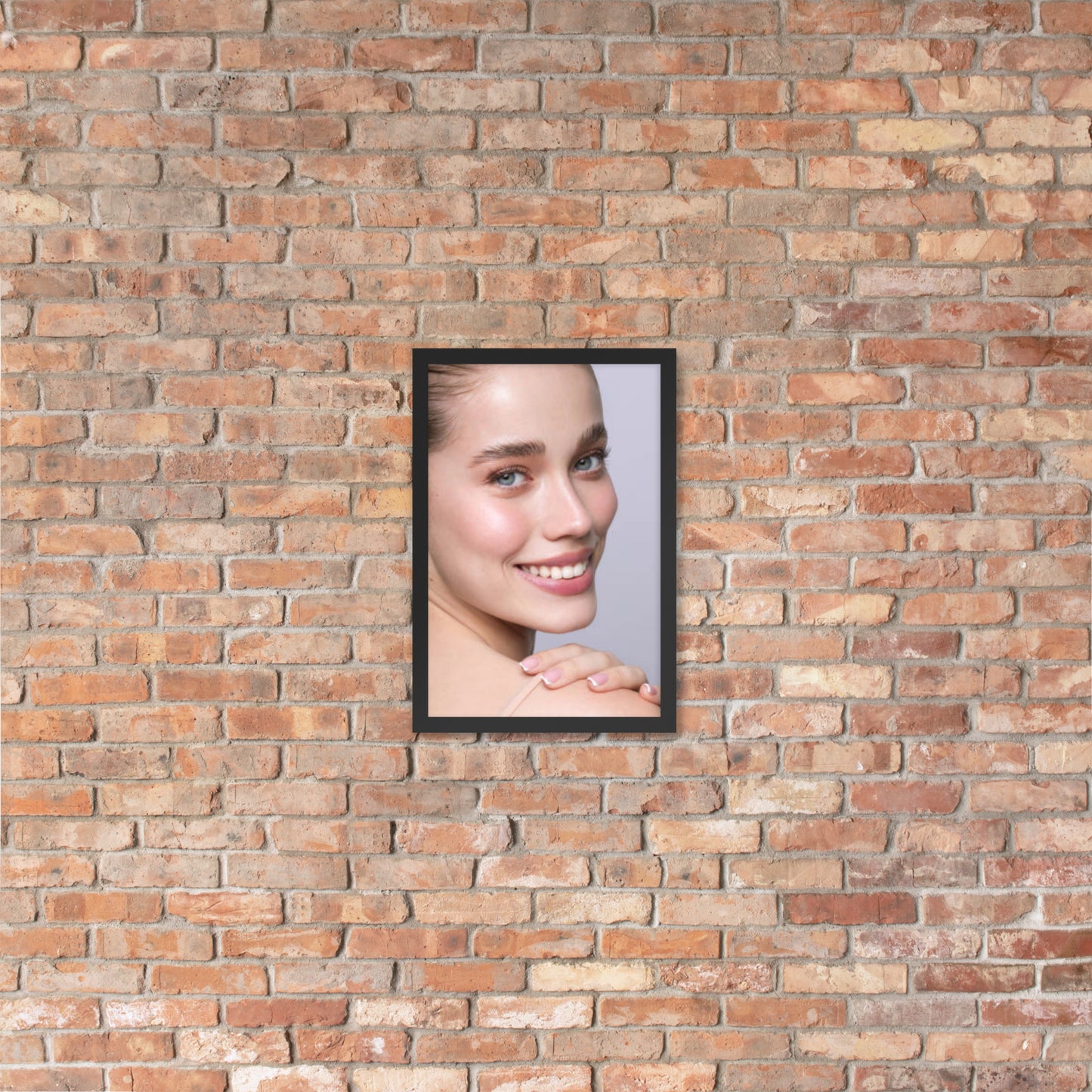 Framed Poster Wall Art Vertical: Priceless Smiles and Laughter (Print Model 0031)